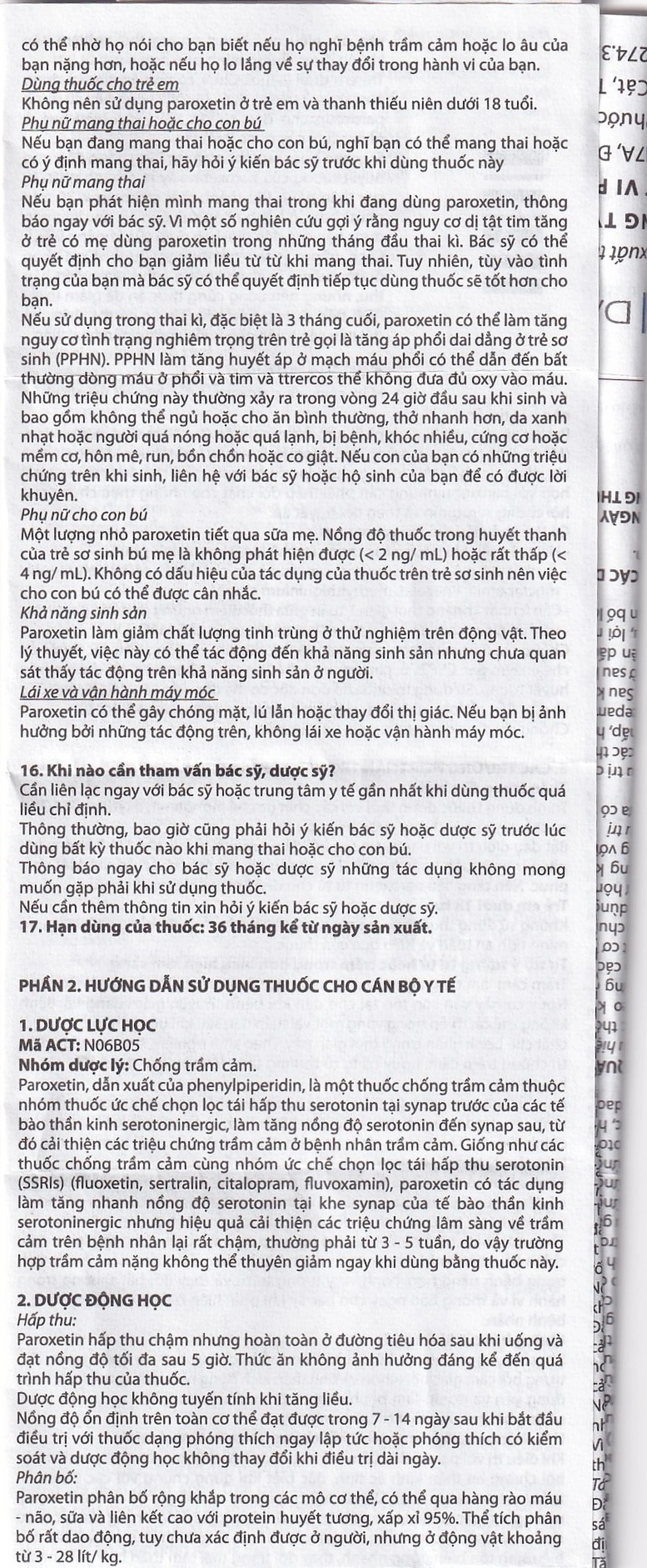 Viên nén Parokey 20mg DaViPharm điều trị trầm cảm, rối loạn ám ảnh cưỡng bức (3 vỉ x 10 viên) 