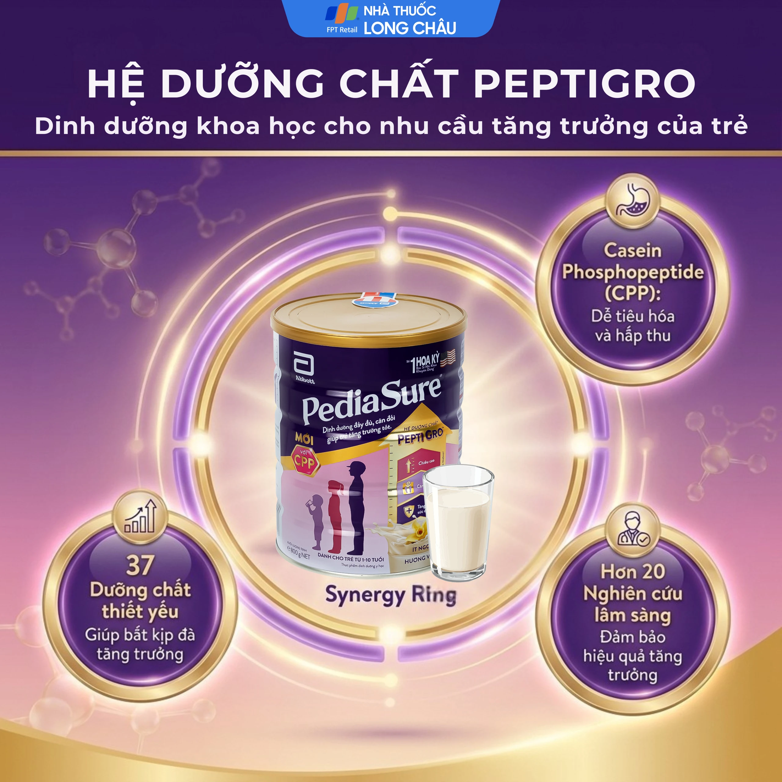 Sữa bổ sung dinh dưỡng cho bé từ 1-10 tuổi PediaSure ( 800g) 6