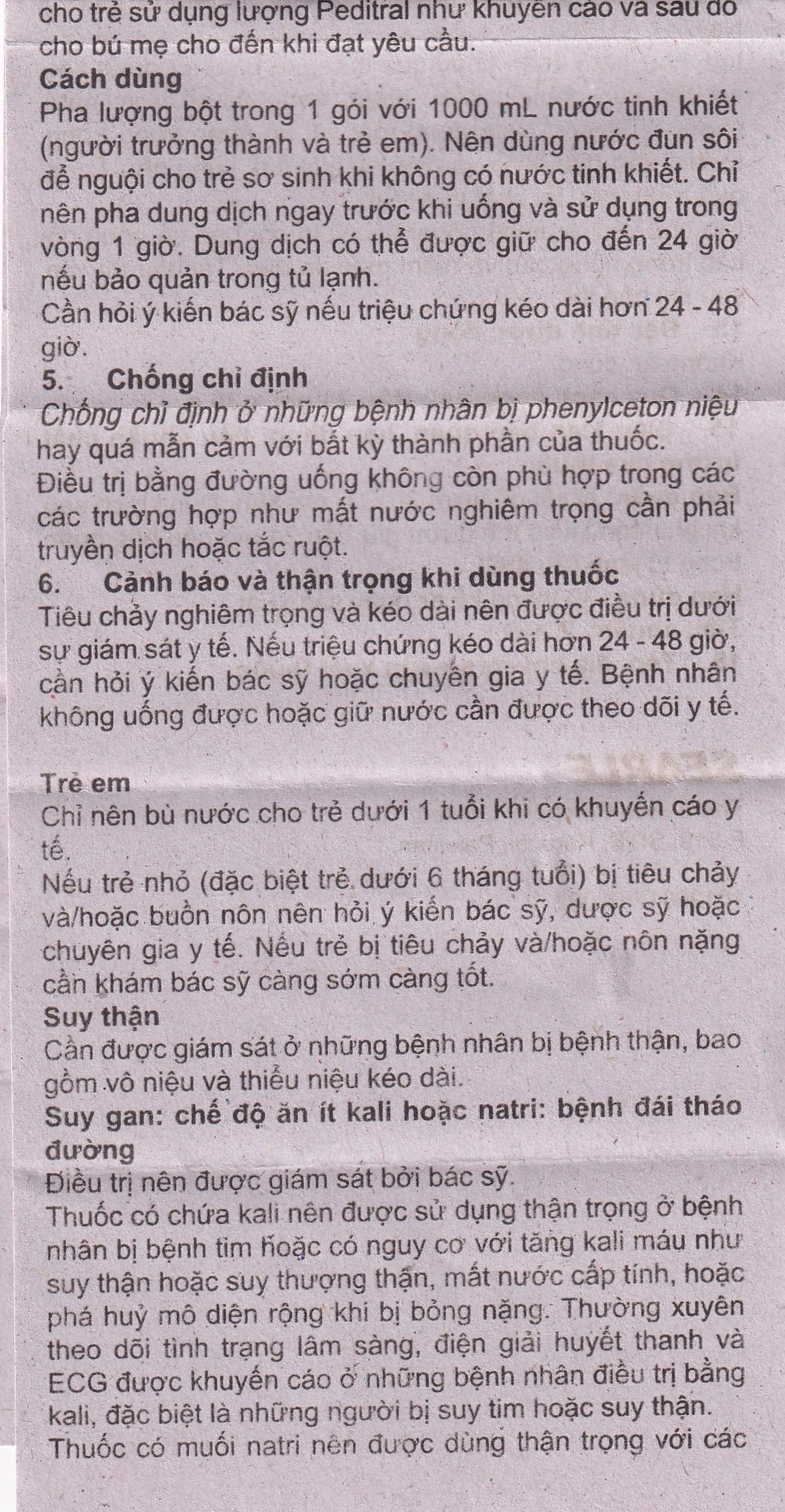 Thuốc Peditral (O.R.S.) Searle điều trị chứng mất nước, chất điện giải (20 gói)