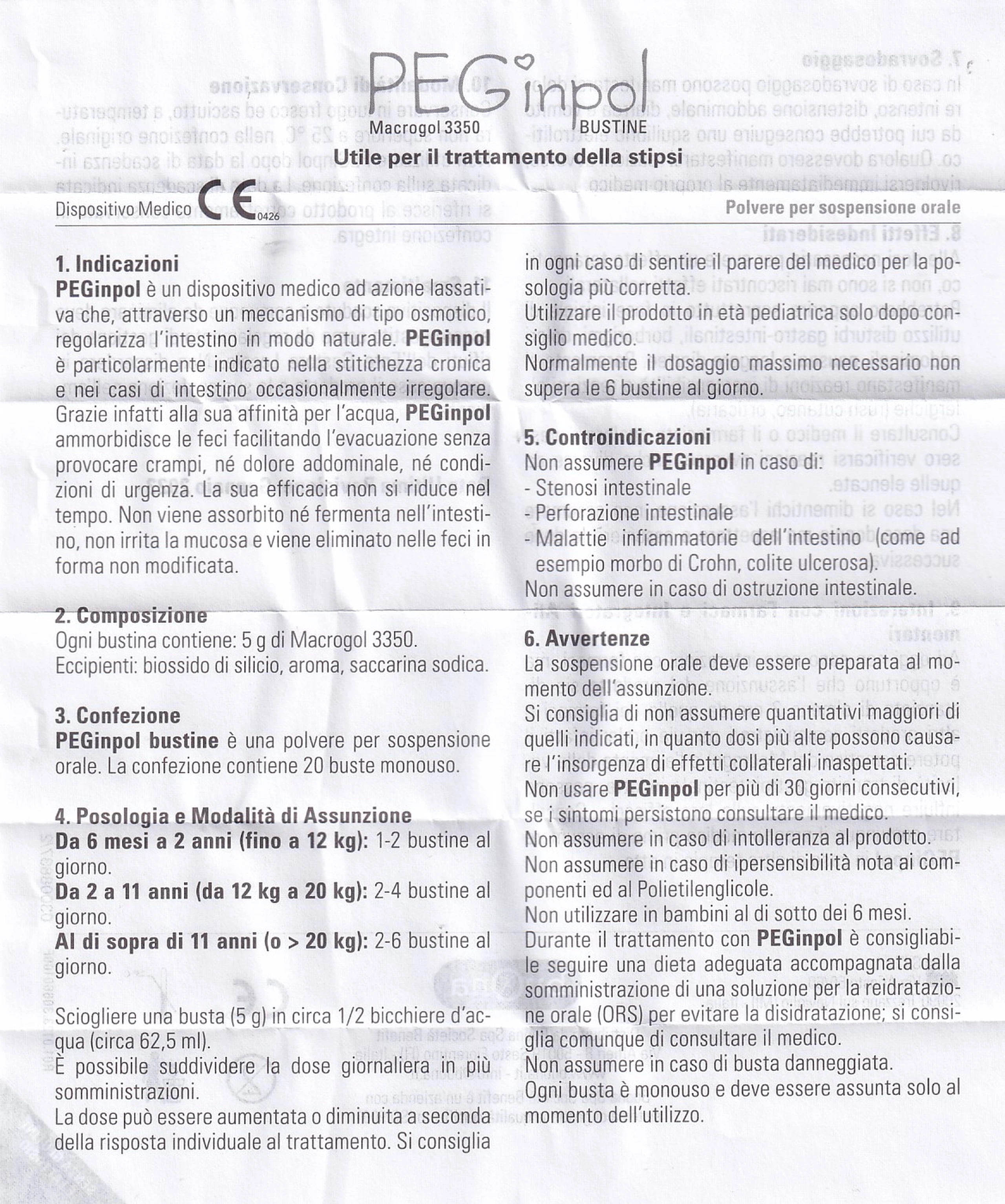 Bột nhuận tràng Buona Peginpol (20 gói x 5g) cải thiện tình trạng táo bón cho trẻ từ 6 tháng tuổi