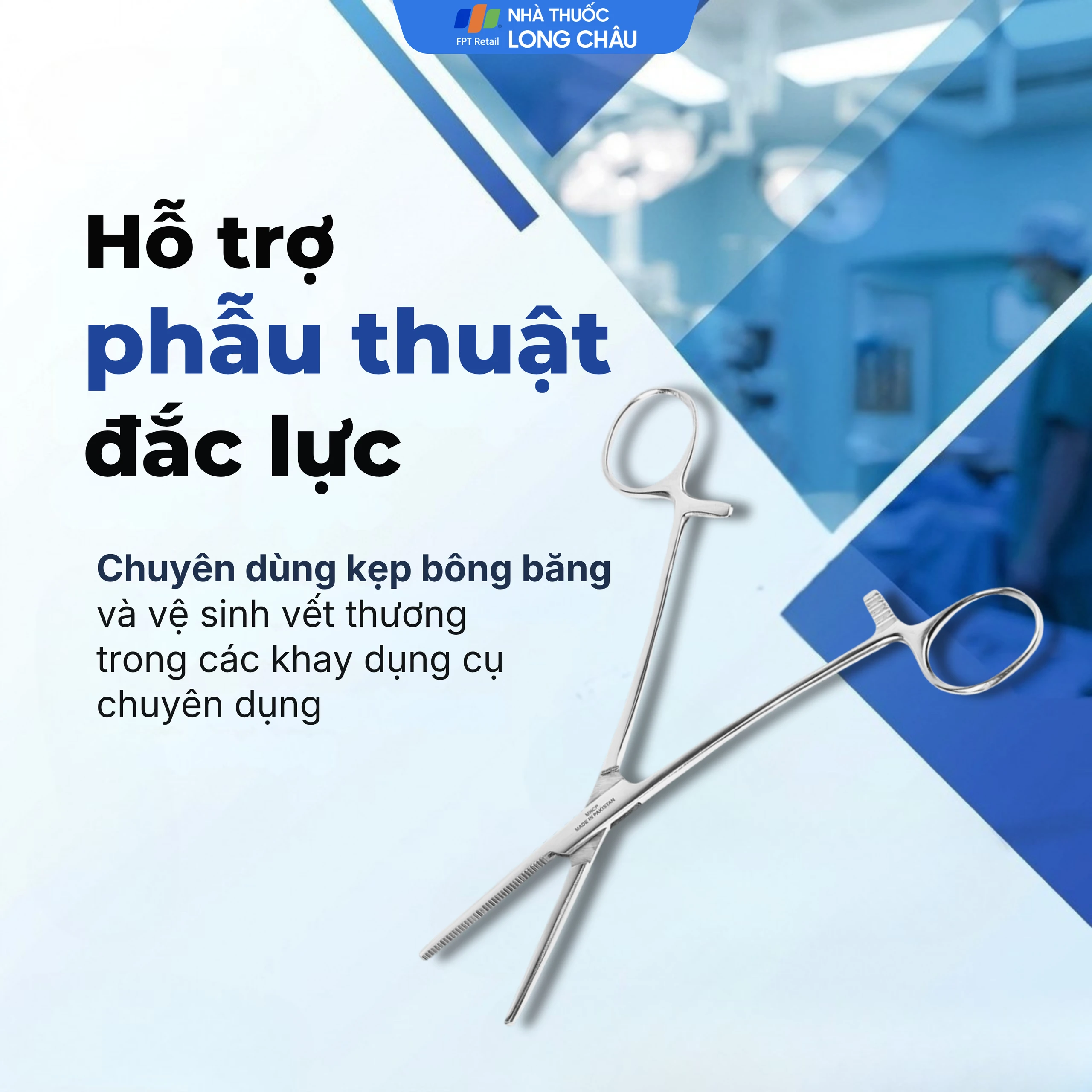Pen gắp thẳng không mấu size 16cm dùng kẹp bông băng, băng gạc rửa vết thương 4