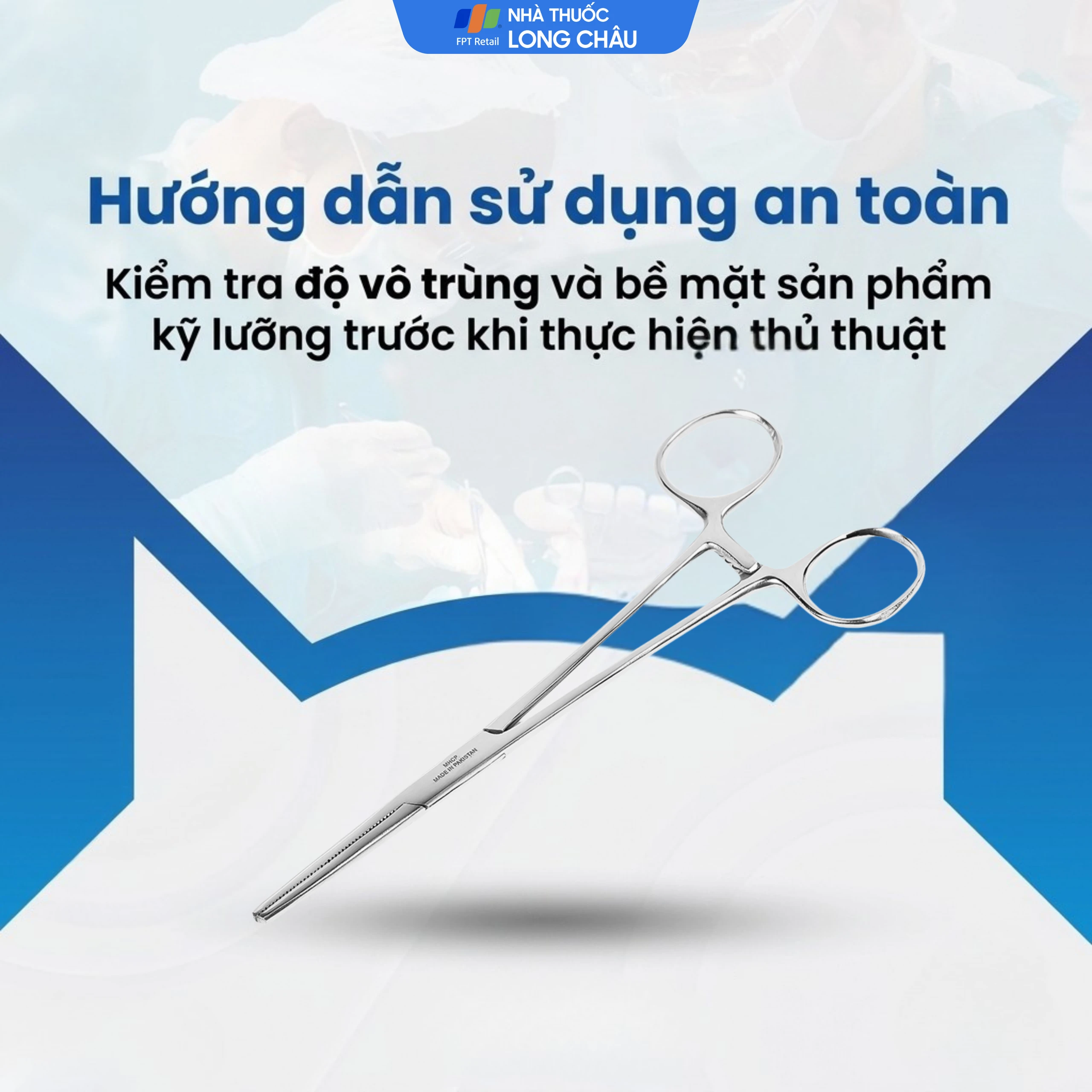 Pen gắp thẳng không mấu size 16cm dùng kẹp bông băng, băng gạc rửa vết thương 7