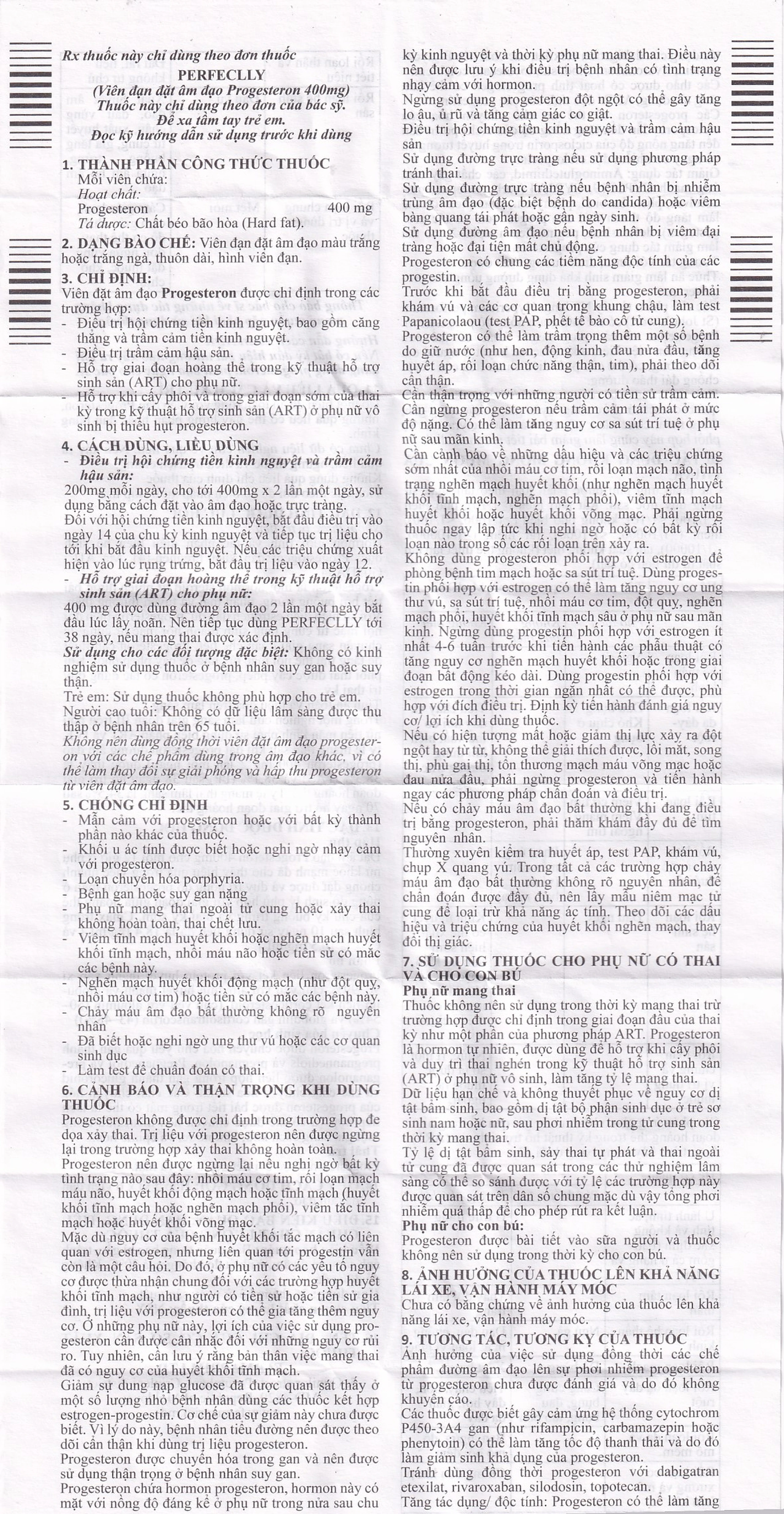 Viên đạn Perfeclly 400mg Farmaprim điều trị hội chứng tiền kinh nguyệt (2 vỉ x 6 viên)