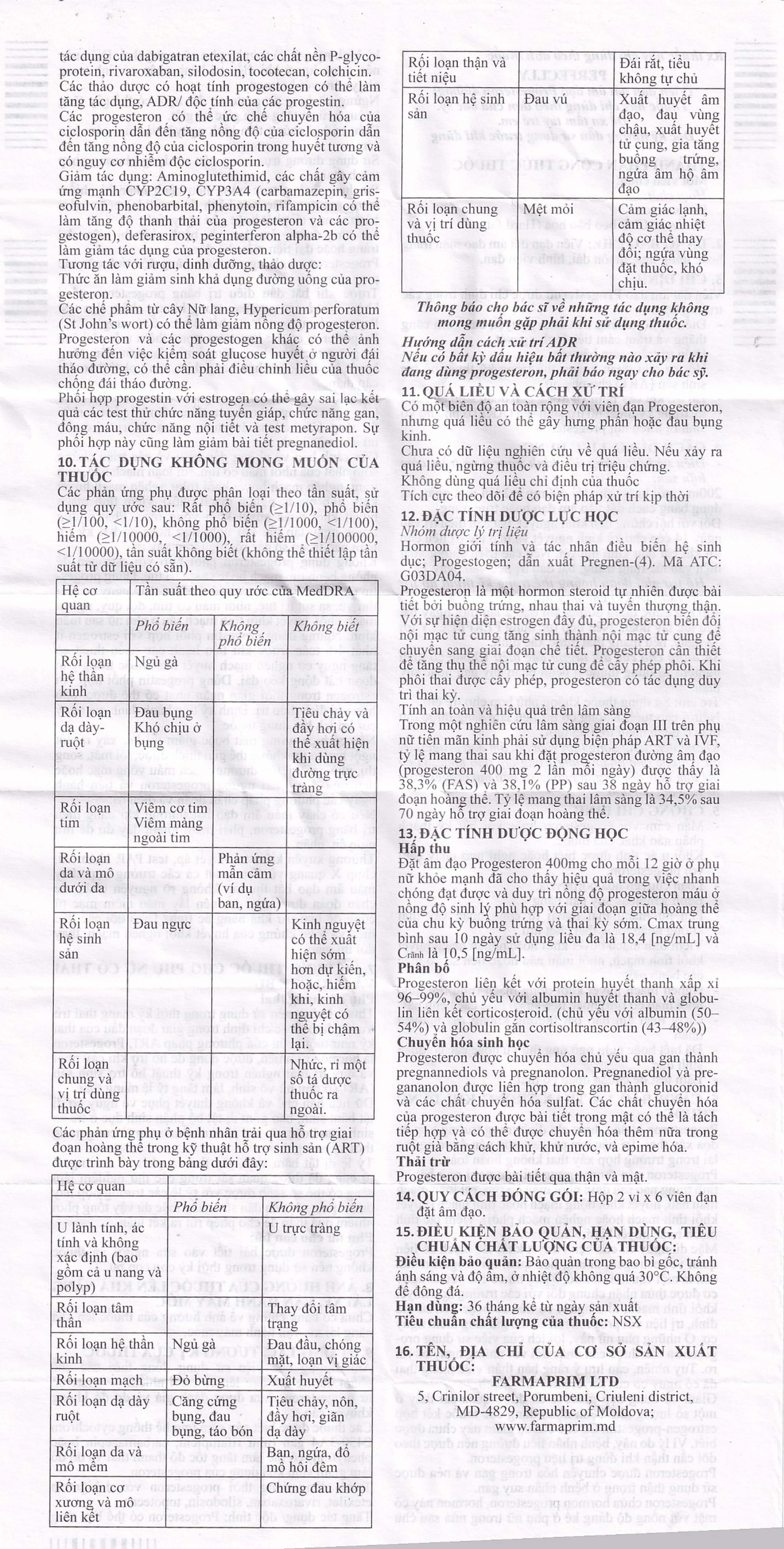 Viên đạn Perfeclly 400mg Farmaprim điều trị hội chứng tiền kinh nguyệt (2 vỉ x 6 viên)