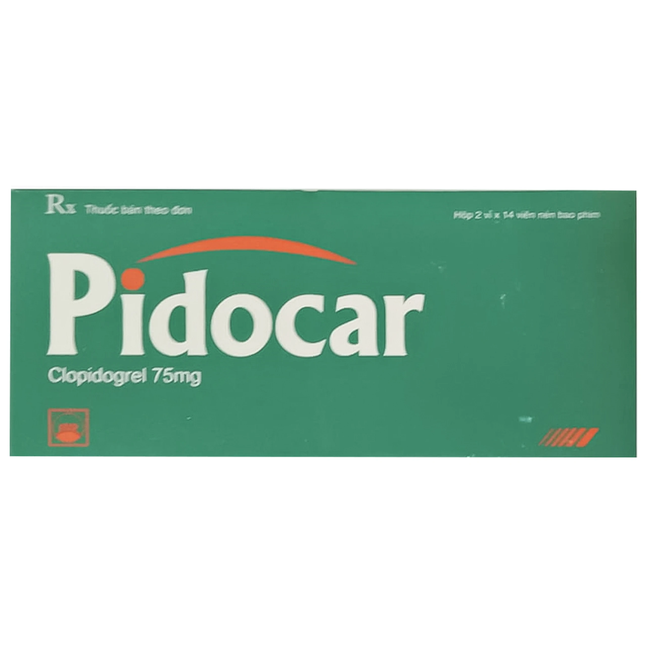 Viên nén Pidocar 75mg Pymepharco dự phòng biến cố do huyết khối động mạch (2 vỉ x 14 viên)