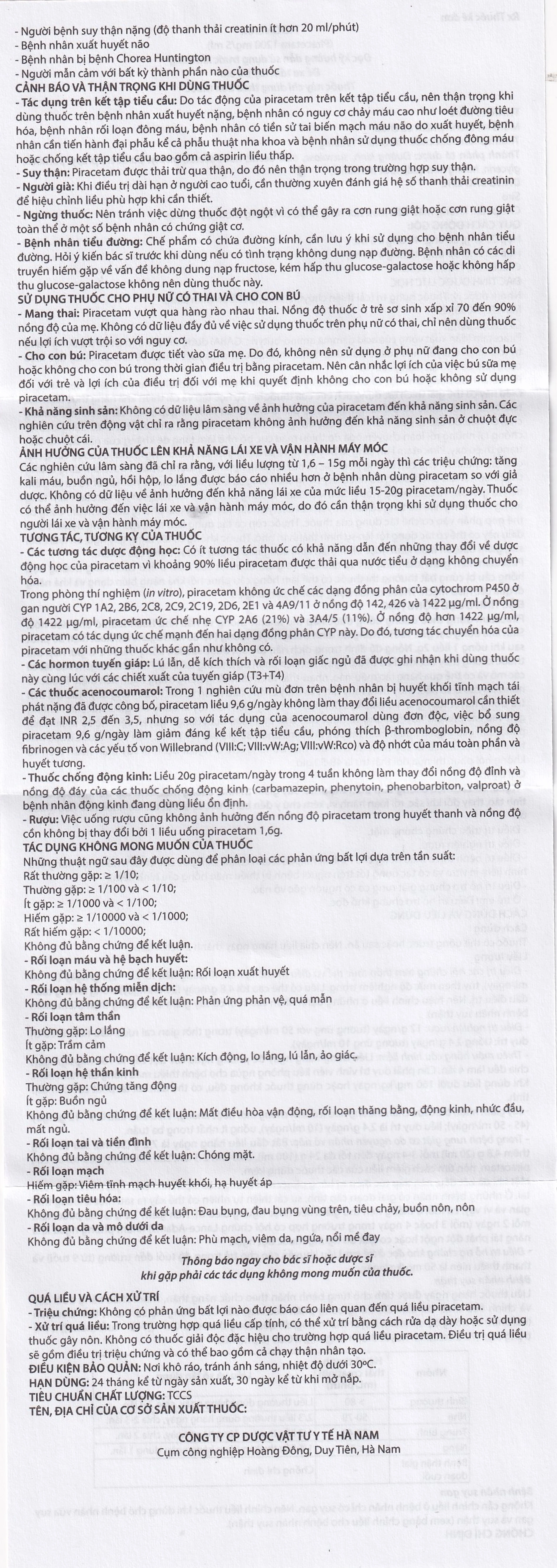 Thuốc Pidoncam 1200mg/5ml Hà Nam điều trị triệu chứng chóng mặt, suy giảm trí nhớ (20 ống x 10ml)