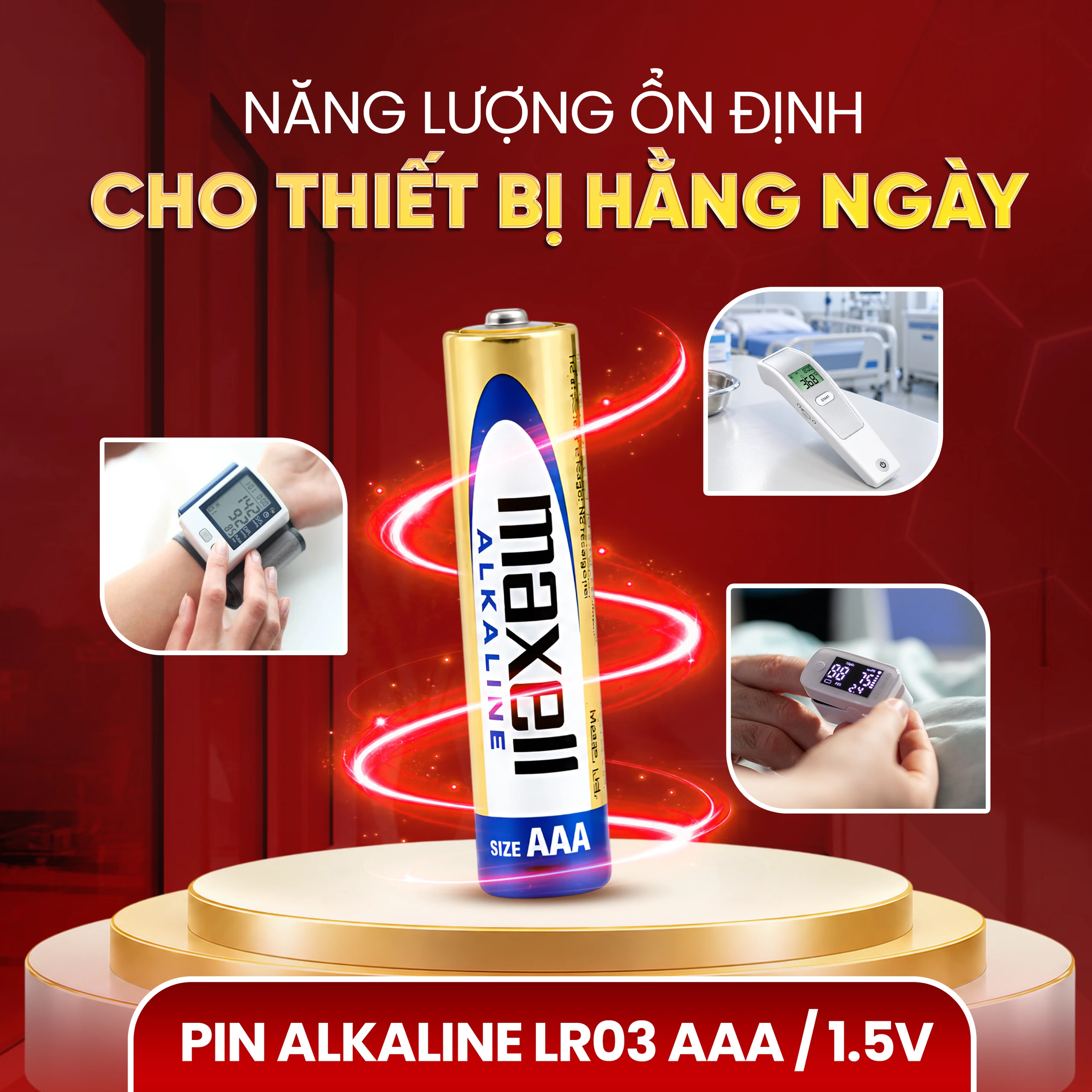 Pin kiềm Maxell super alkaline AAA LR3(GD) (vỉ 6 viên) dùng cho các thiết bị điện tử 6