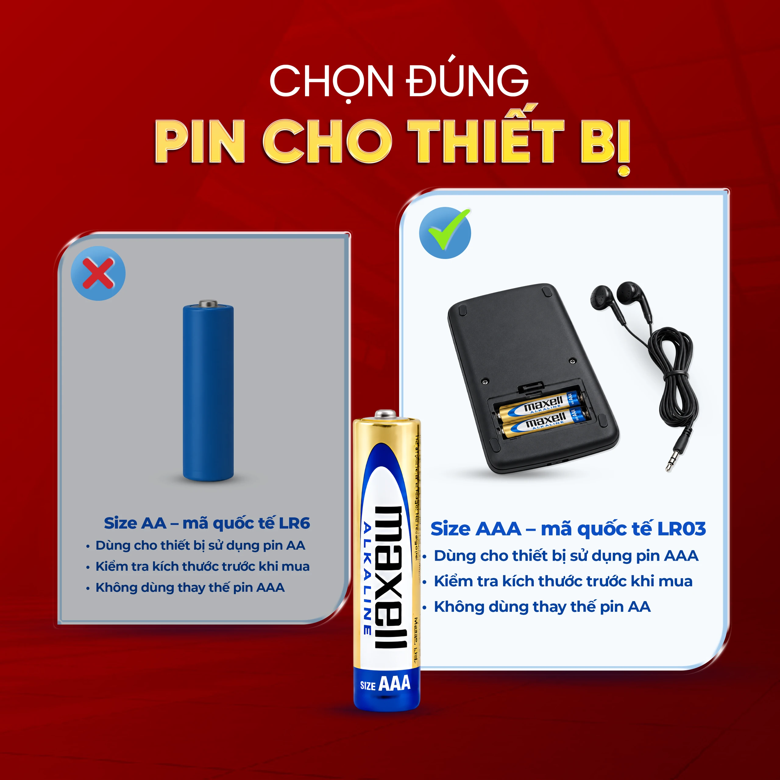 Pin kiềm Maxell super alkaline AAA LR3(GD) (vỉ 6 viên) dùng cho các thiết bị điện tử 9