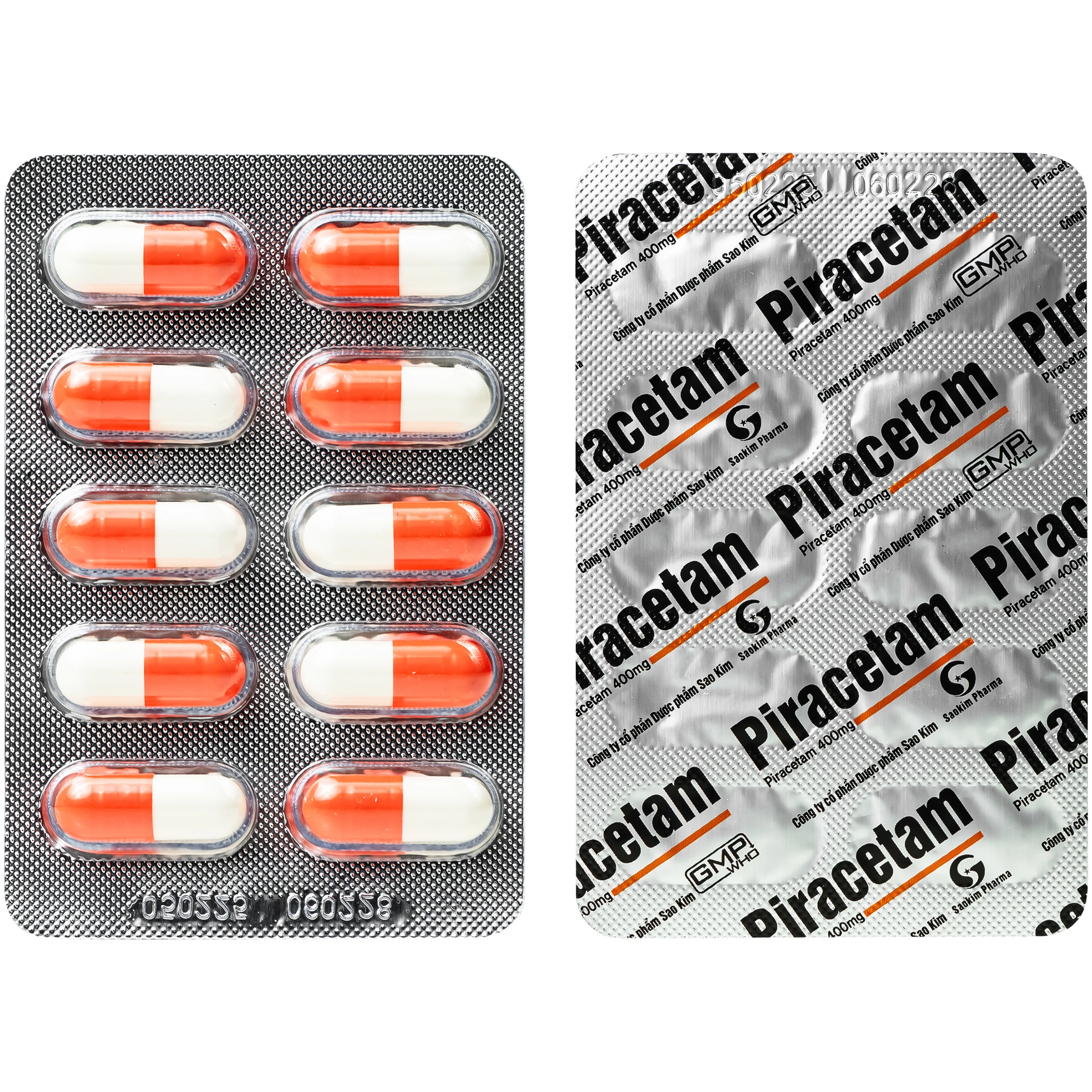 Thuốc Piracetam 400mg Sao Kim điều trị triệu chứng chóng mặt, suy giảm trí nhớ (5 vỉ x 10 viên) 4