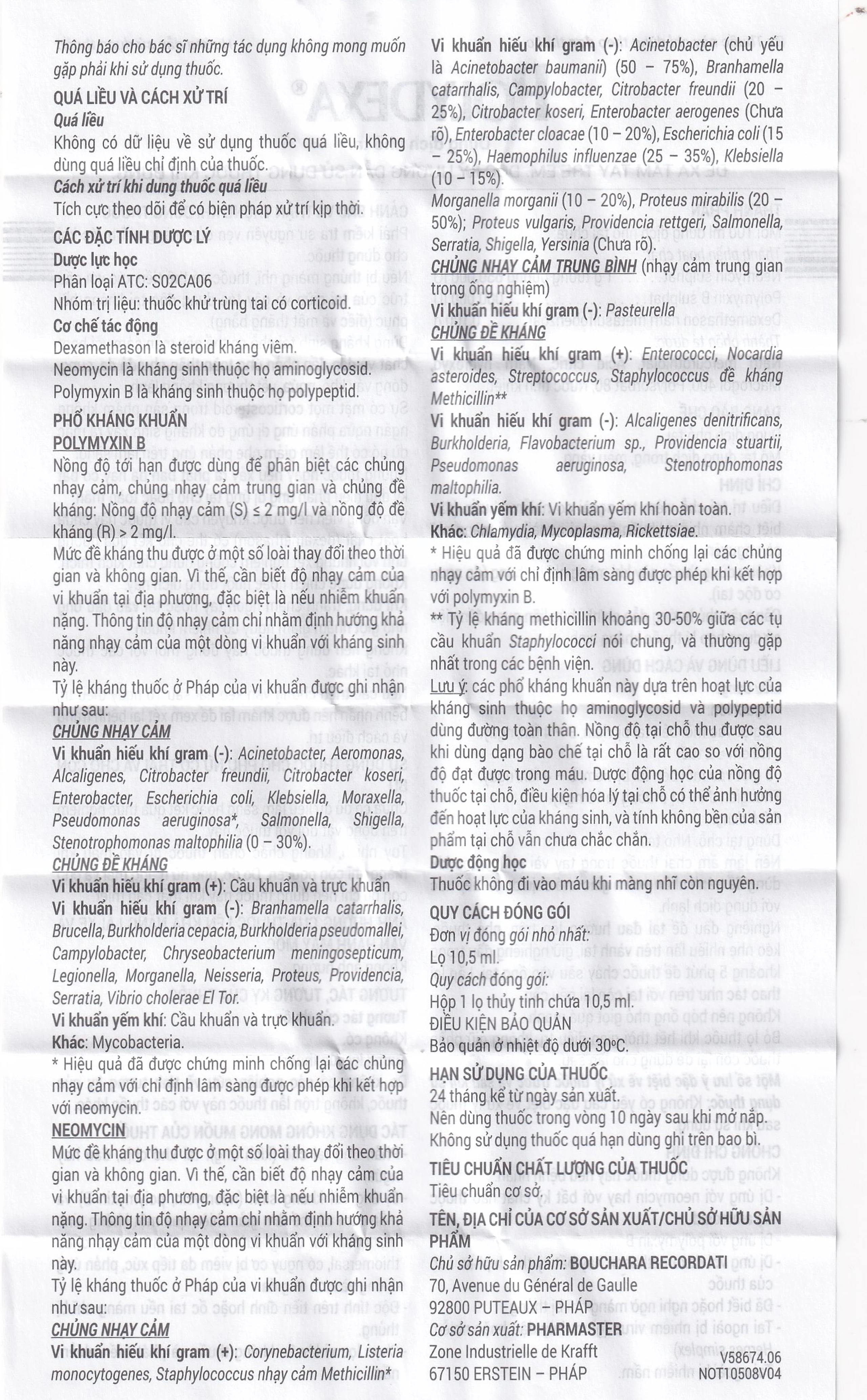 Thuốc Polydexa Bouchara điều trị viêm tai ngoài (10.5ml)