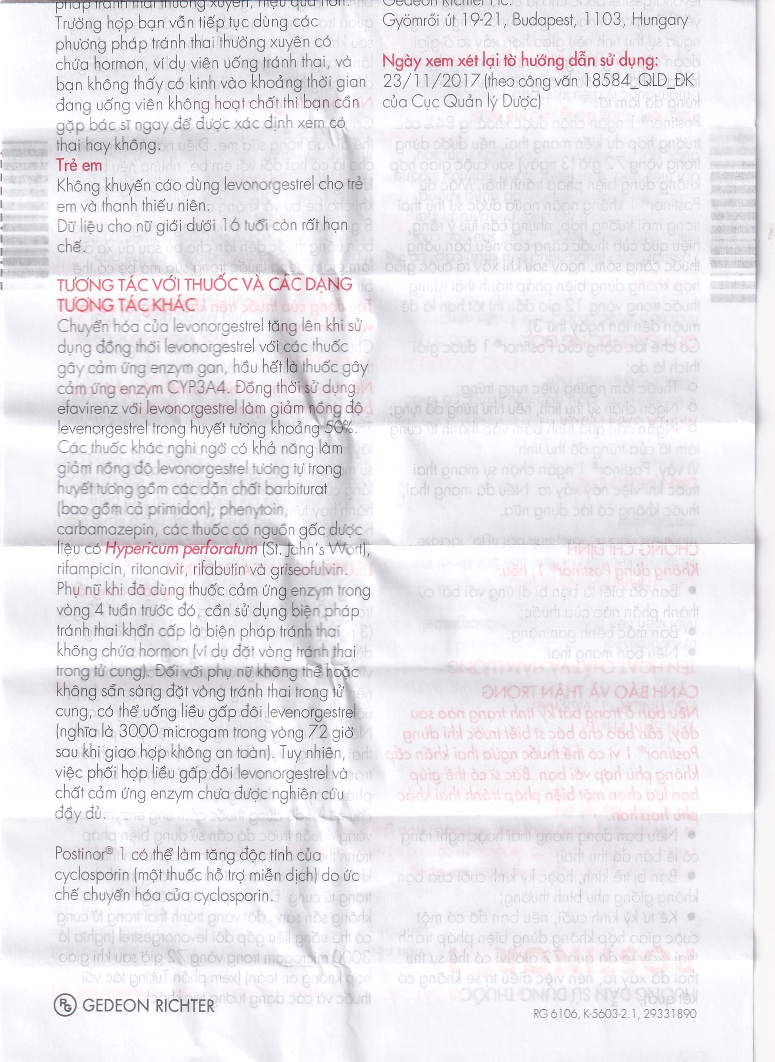 Thuốc Postinor 1 Gedeon dùng tránh thai khẩn cấp trong vòng 72 giờ sau giao hợp (1 viên)