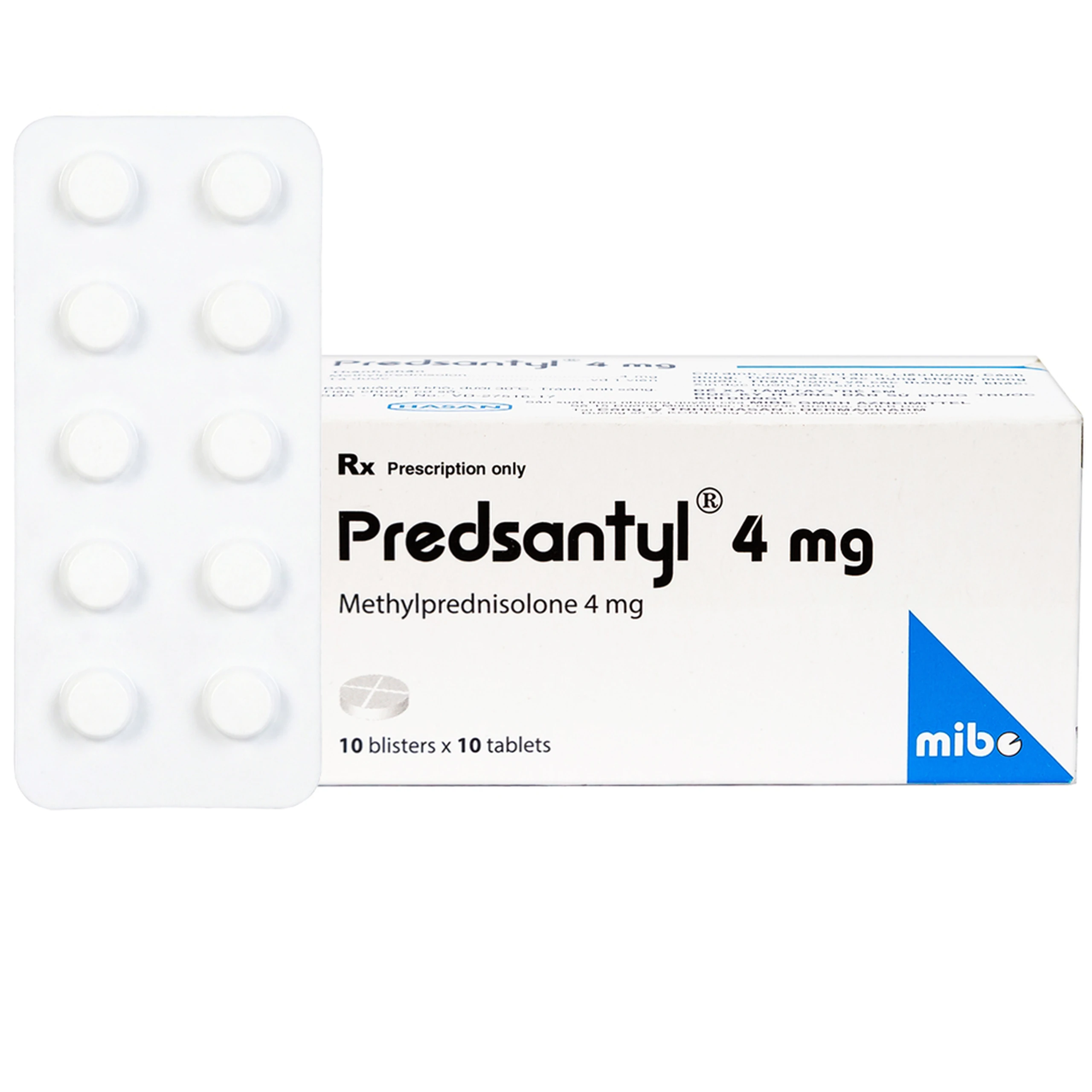 Thuốc Predsantyl 4mg Hasan kháng viêm và miễn dịch (10 vỉ x 10 viên)