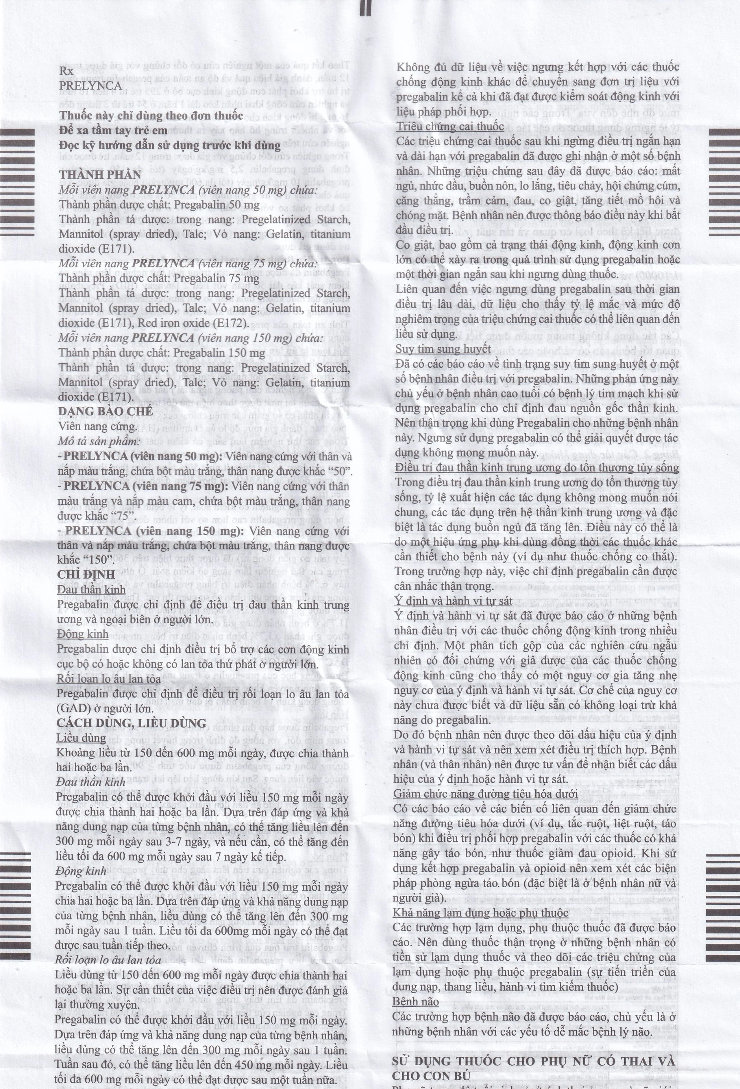 Thuốc Prelynca 50mg trị rối loạn lo âu lan tỏa, hỗ trợ động kinh cục bộ (2 vỉ x 14 viên)