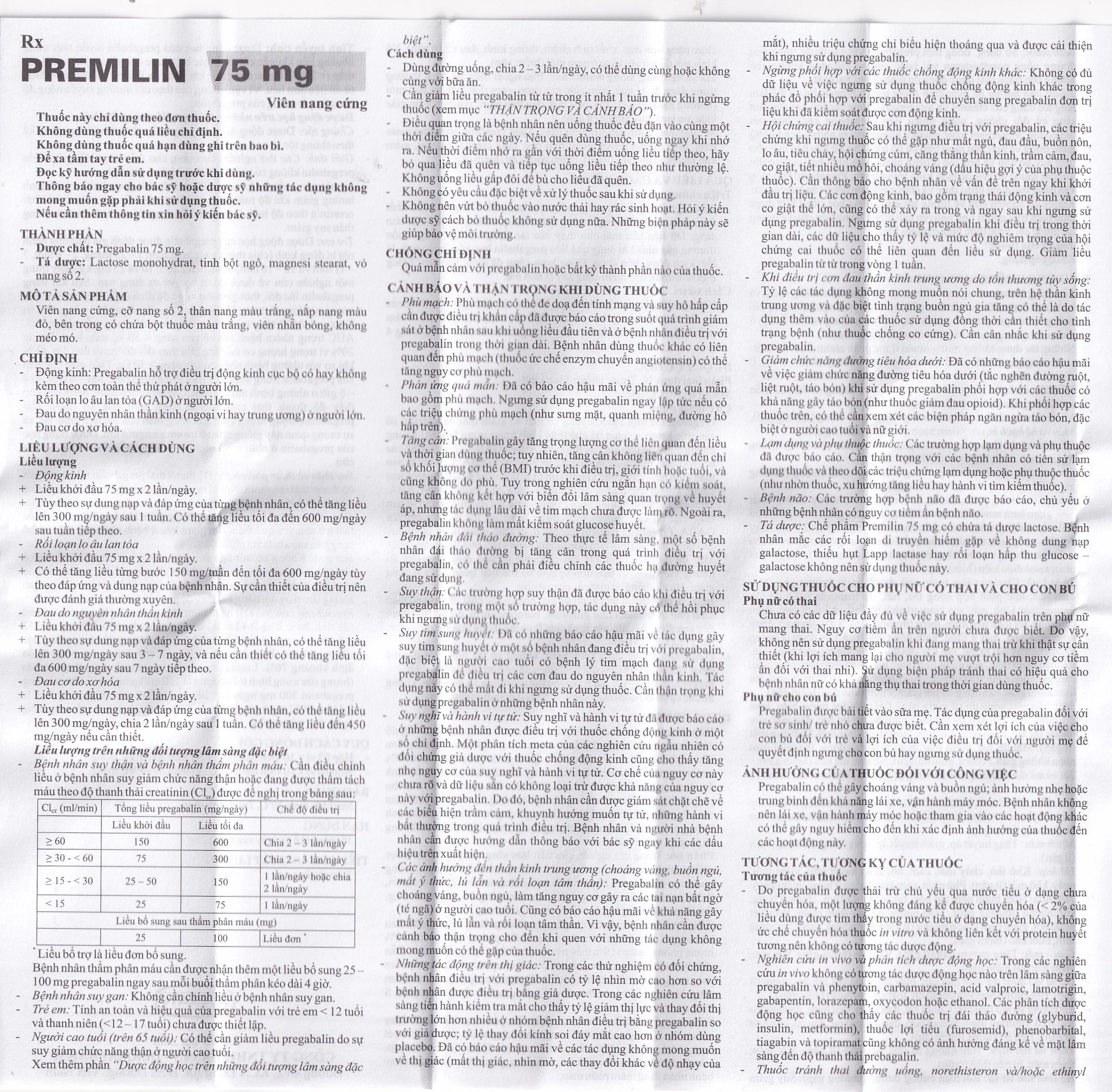 Thuốc Premilin 75mg Hasan điều trị động kinh cục bộ (3 vỉ x 10 viên)