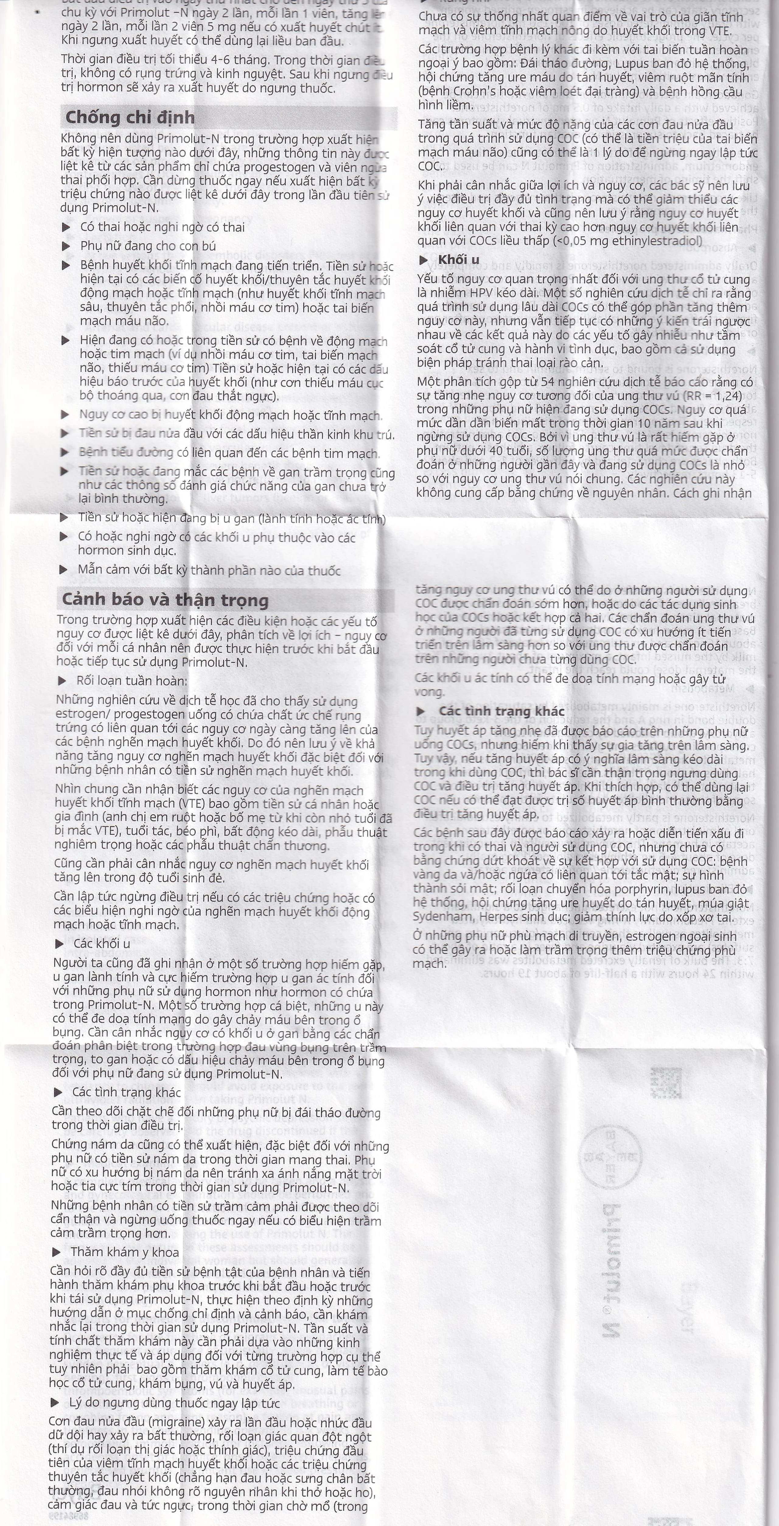 Thuốc Primolut N Bayer điều trị xuất huyết do rối loạn chức năng, vô kinh (2 vỉ x 15 viên)