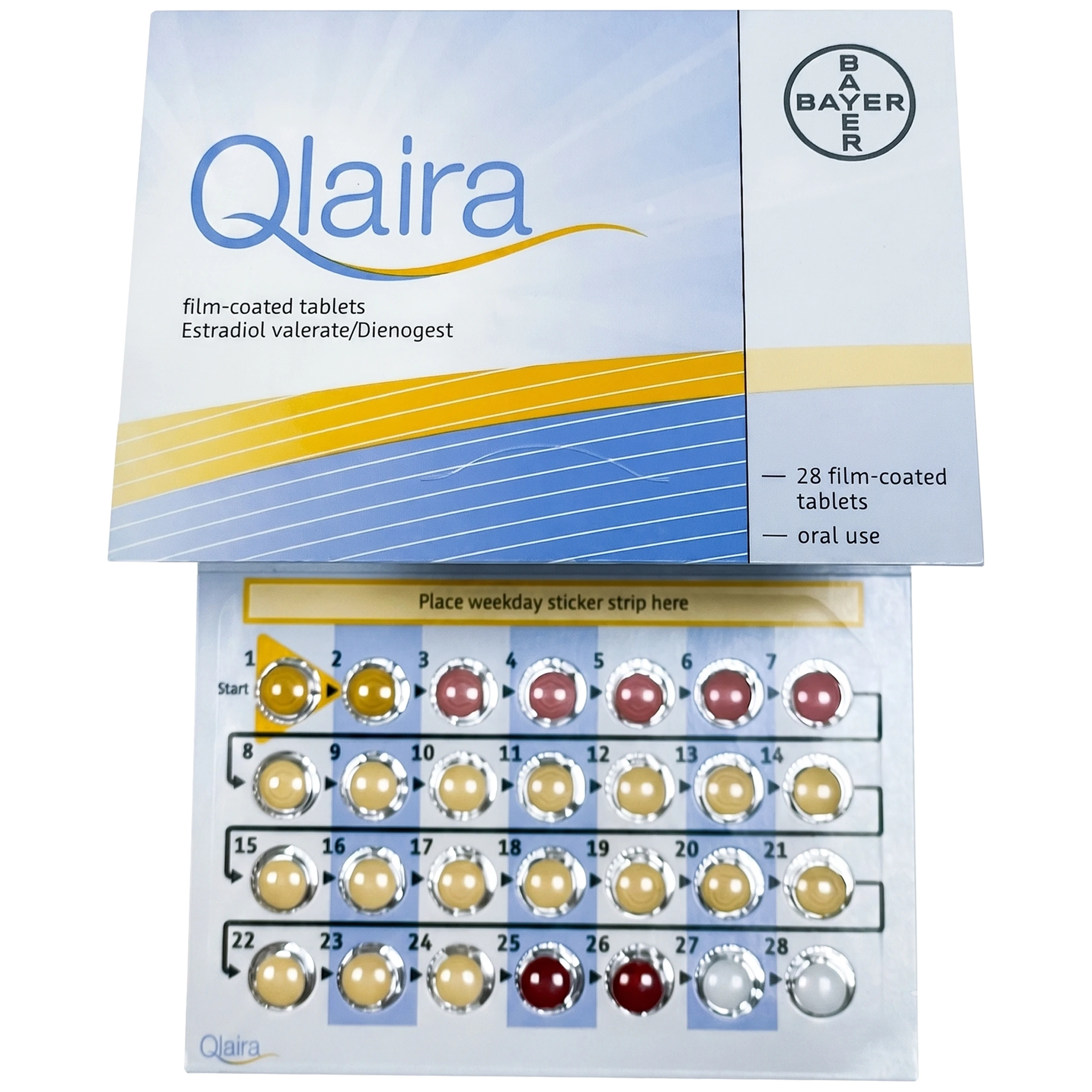 Thuốc Qlaira Bayer chỉ định tránh thai đường uống (1 vỉ x 28 viên) 1