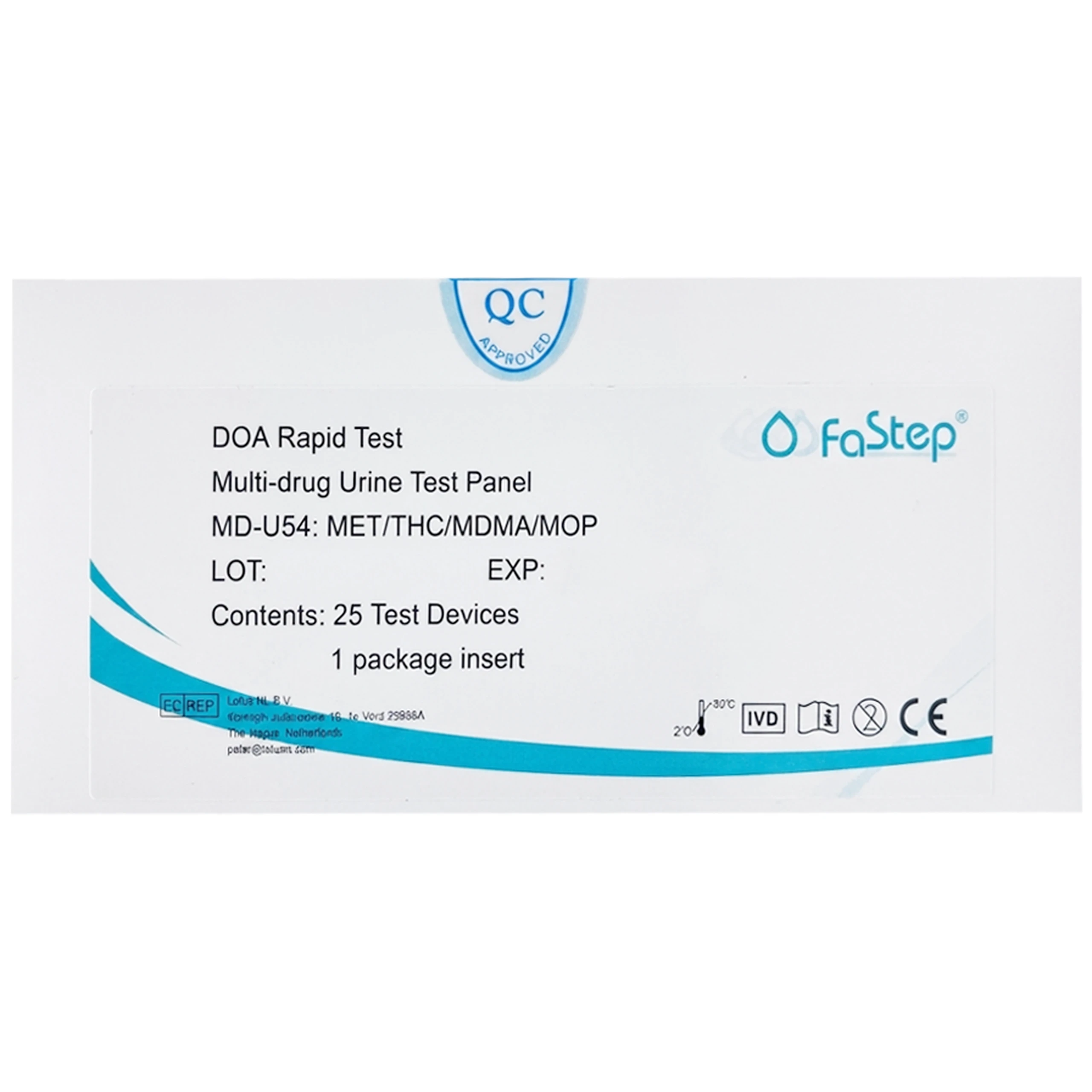 Que thử ma túy 4 chân Fastep DOA Drug Test (MET THC MDMA - MOP) (25 cái) 4