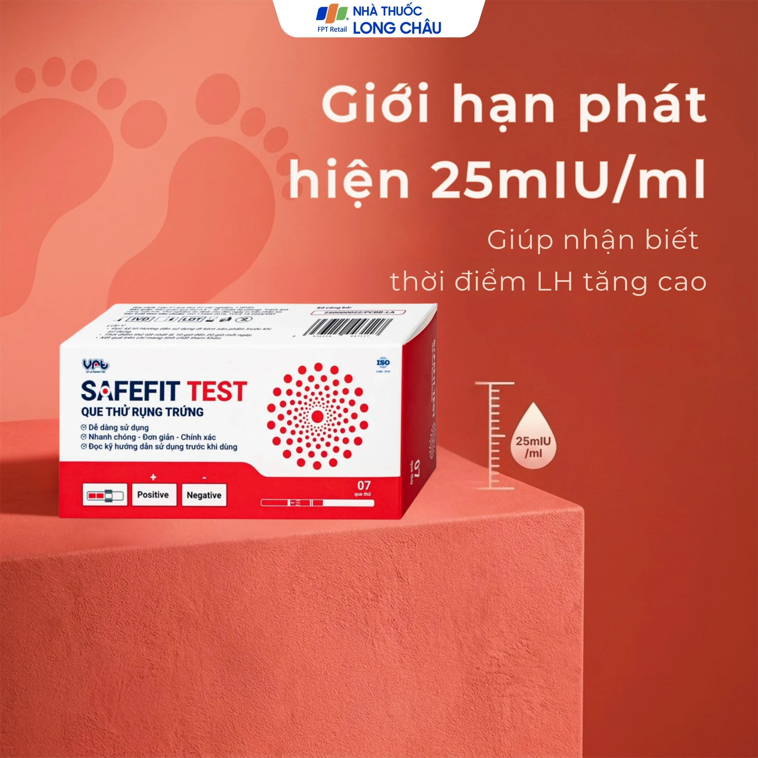 Que thử rụng trứng Safefit test (7 cái) dùng xác định ngày rụng trứng nhanh chóng, đơn giản 4