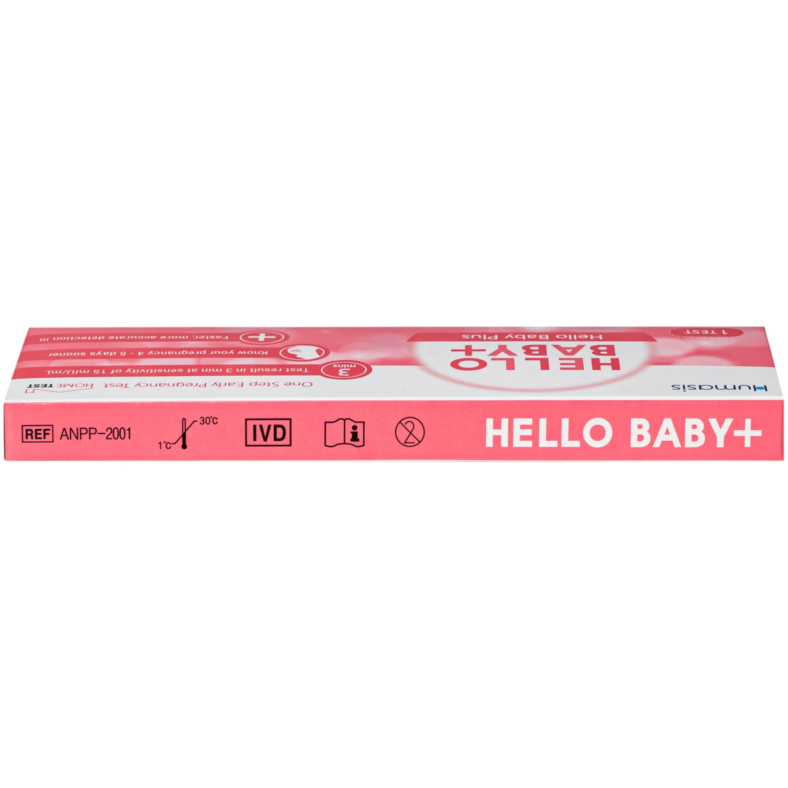 Que thử thai Humasis Hello Baby+ dạng bút giúp phát hiện sớm thai kỳ sau 7-10 ngày thụ thai
