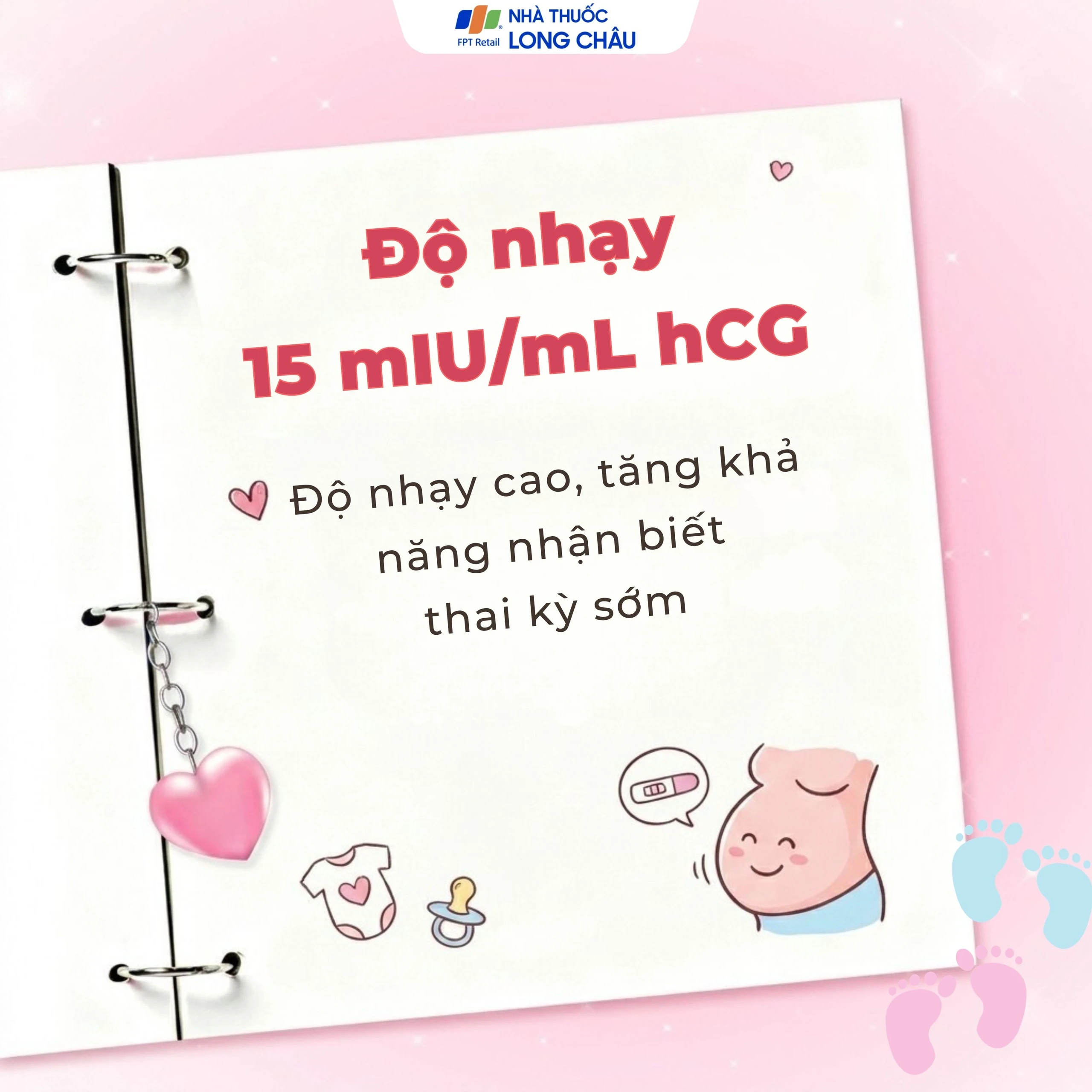 Que thử thai Humasis Hello Baby+ dạng bút giúp phát hiện sớm thai kỳ sau 7-10 ngày thụ thai 5