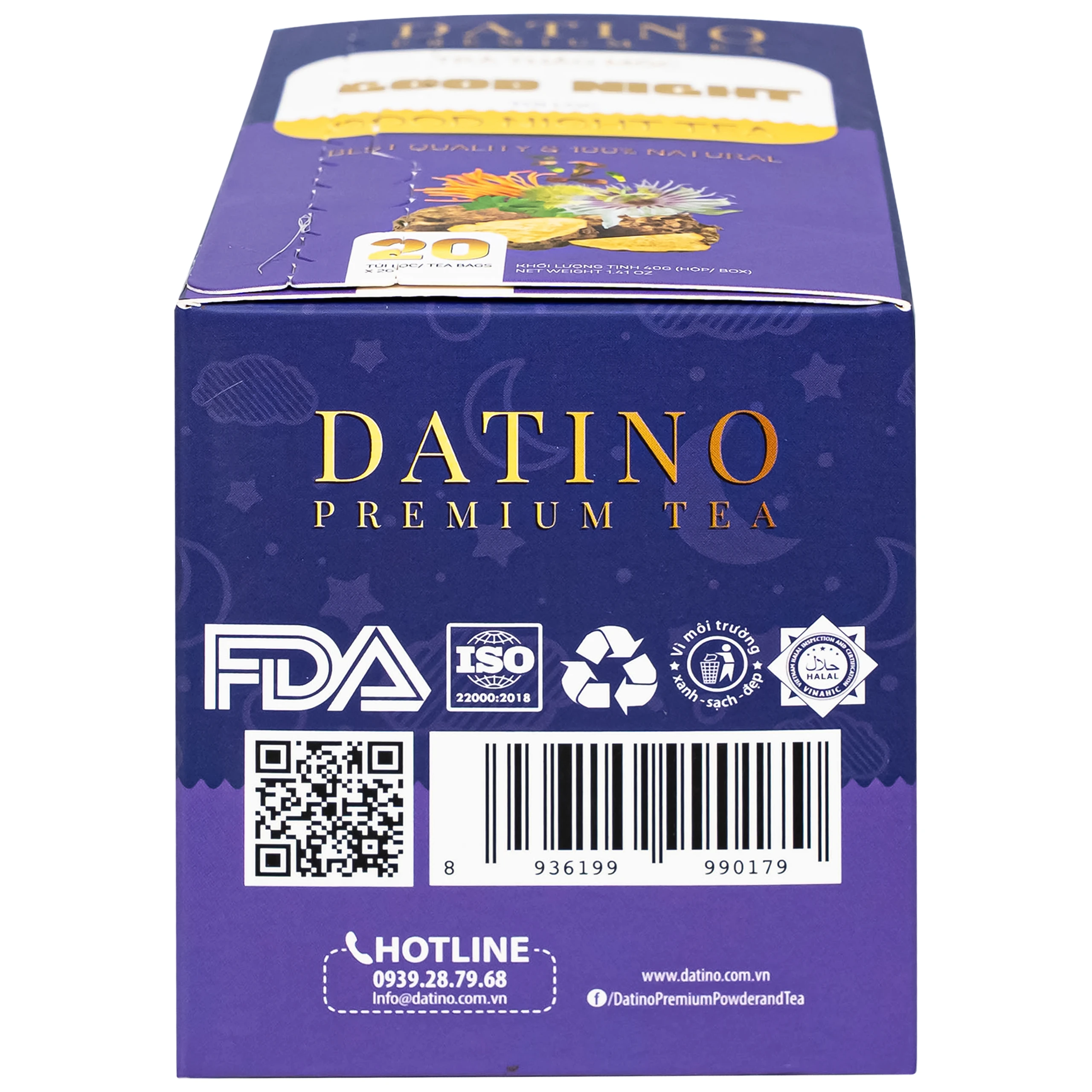 Trà Thảo Mộc Good Night Datino Premium Tea (20 túi lọc x 2g)