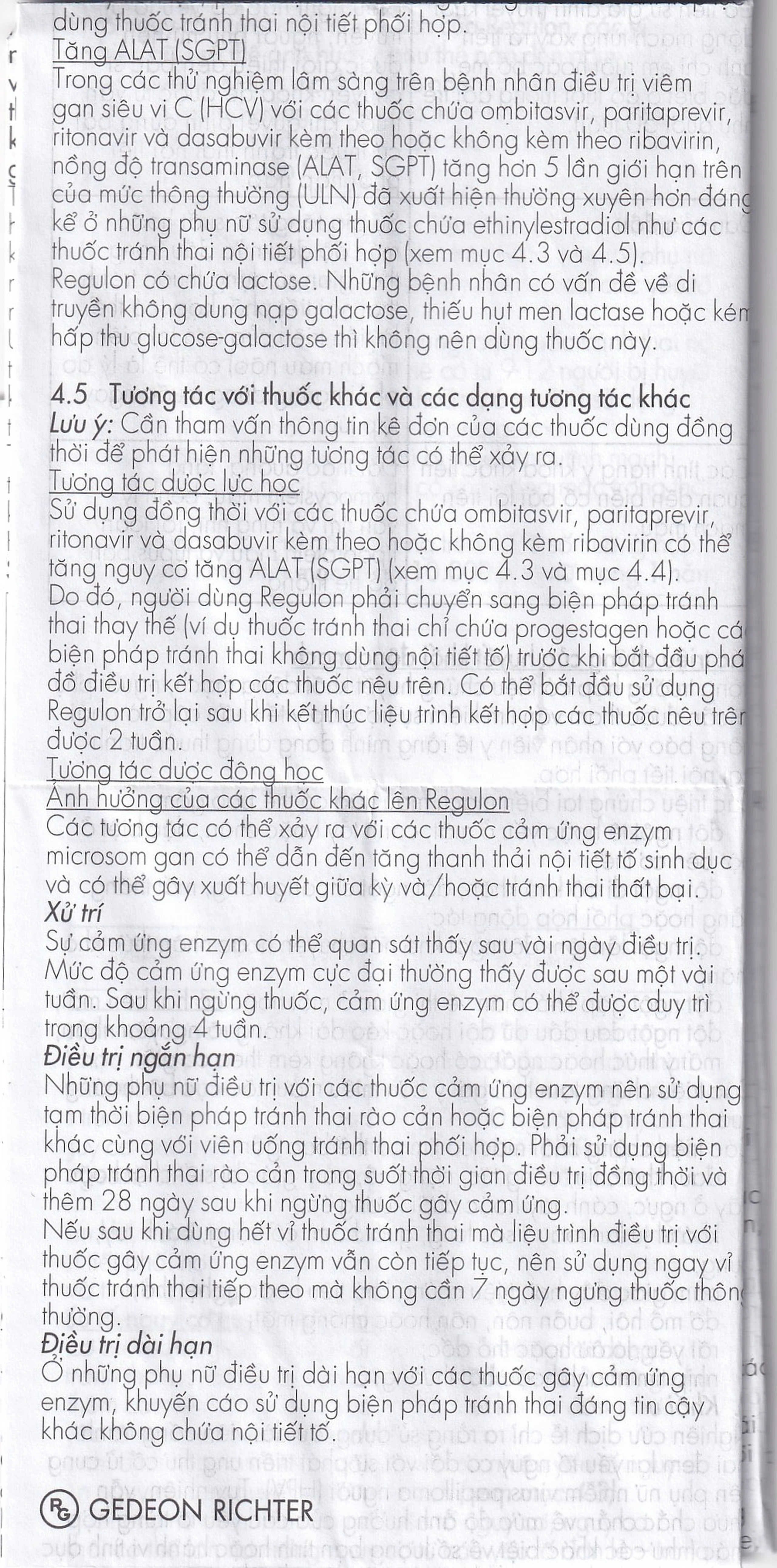 Thuốc Regulon Gedeon tránh thai hằng ngày (1 vỉ x 21 viên)