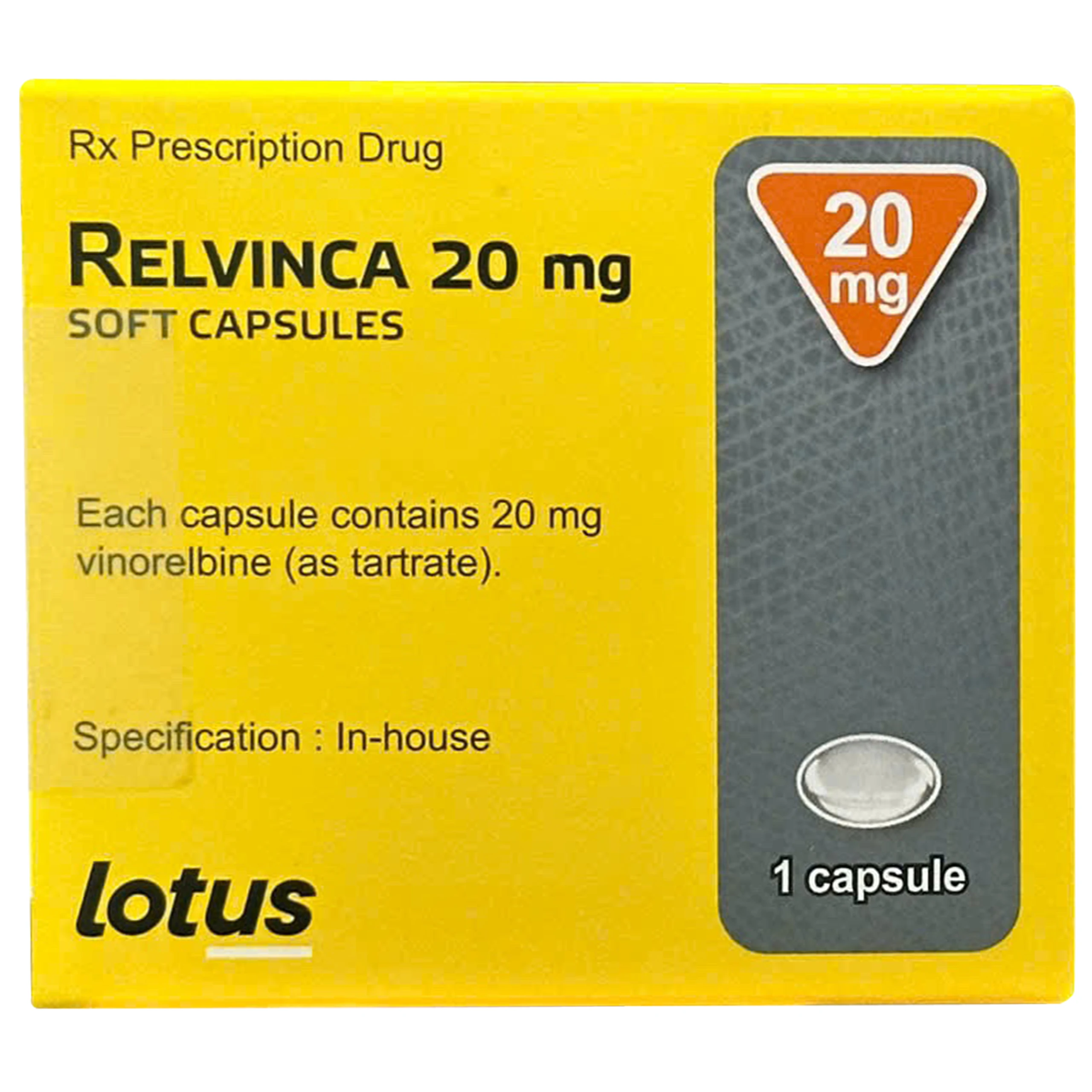 Thuốc Relvinca 20mg Lotus điều trị đầu tay cho bệnh ung thư phổi không phải tế bào nhỏ (1 vỉ x 1 viên) 1