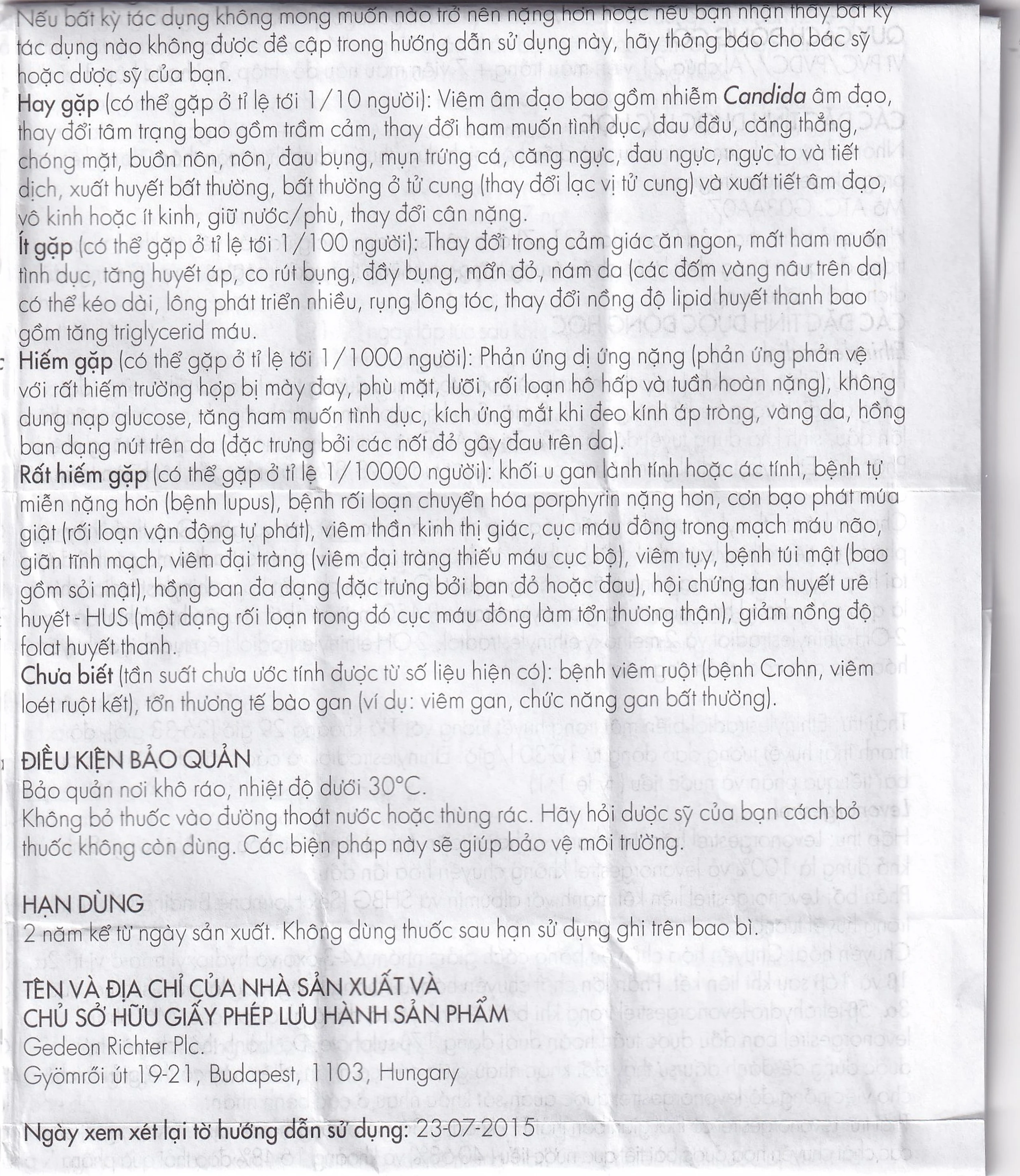 Thuốc Rigevidon 21+7 Gedeon dùng cho tránh thai (3 vỉ x 28 viên) 