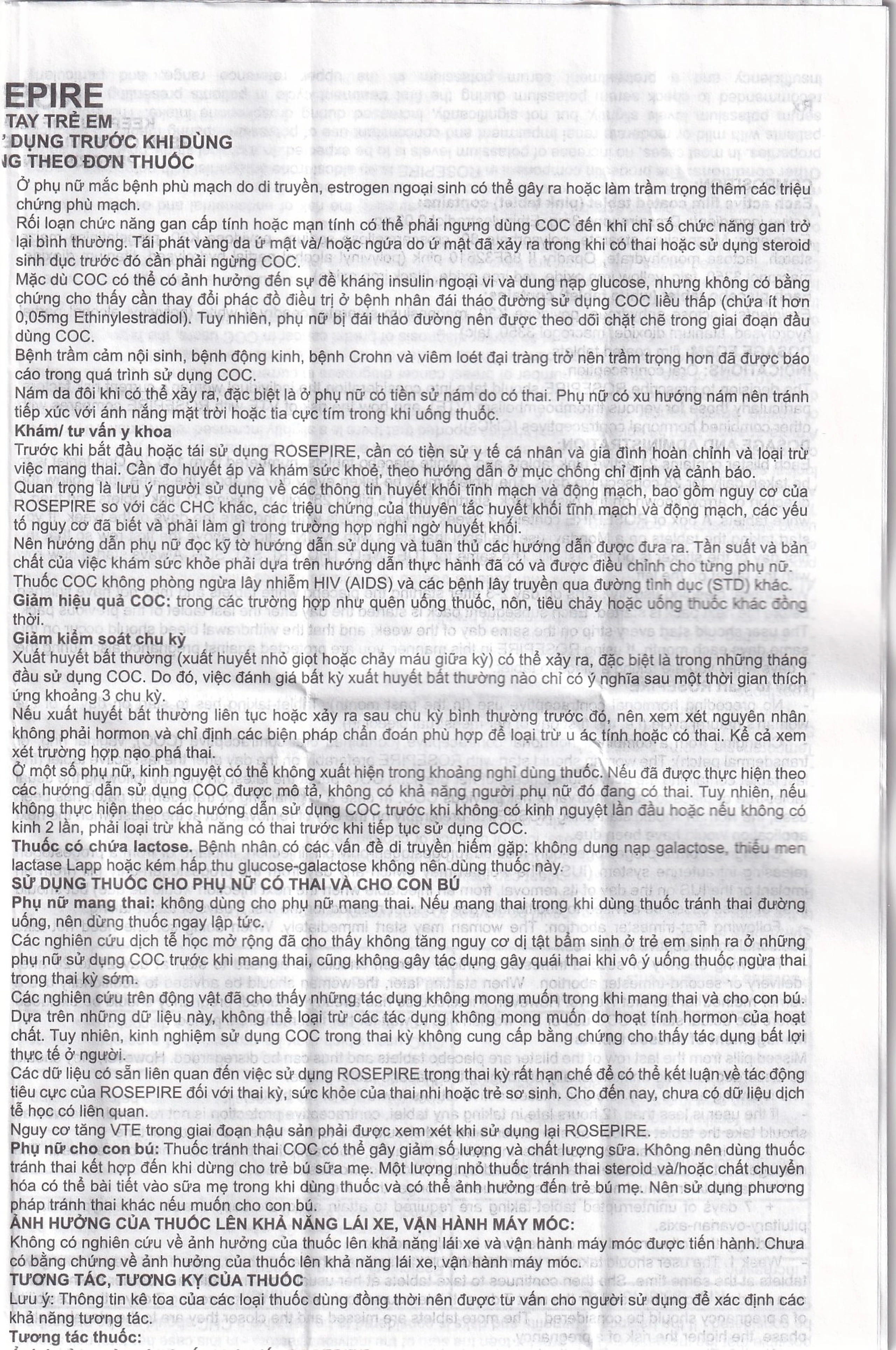 Thuốc Rosepire 3mg/0,02mg Exeltis tím dùng để tránh thai (1 vỉ x 28 viên)