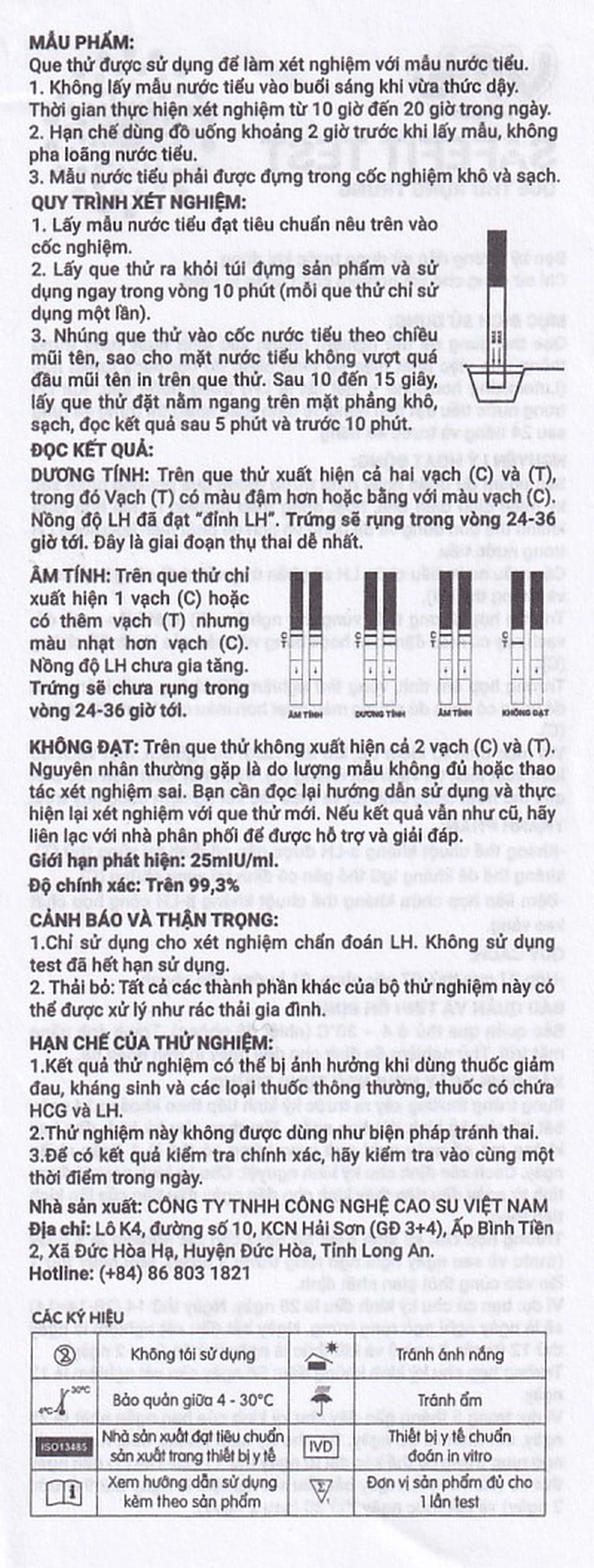 Que thử rụng trứng Safefit test (7 cái) dùng xác định ngày rụng trứng nhanh chóng, đơn giản