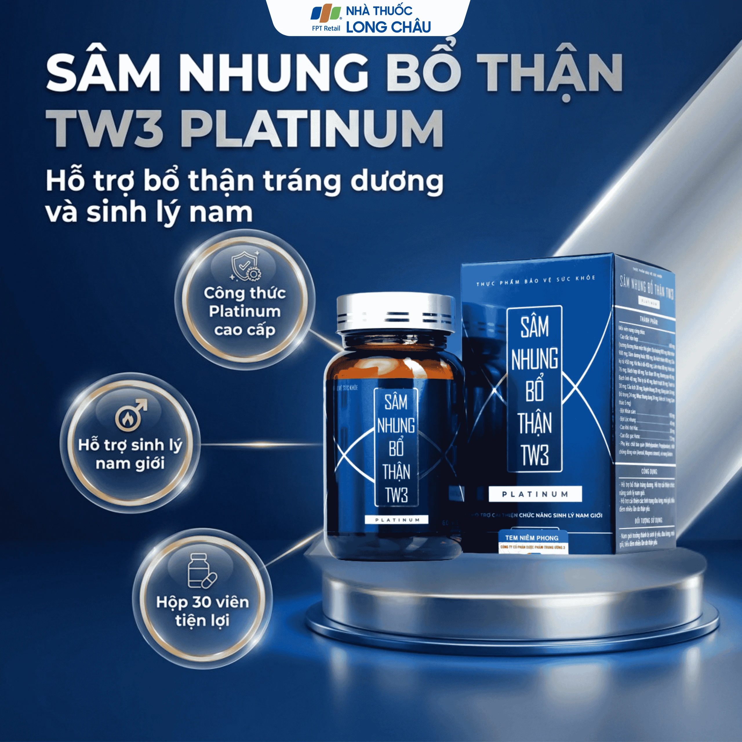 Viên uống bổ Thận tráng dương TW3 Platinum (30 viên) 2