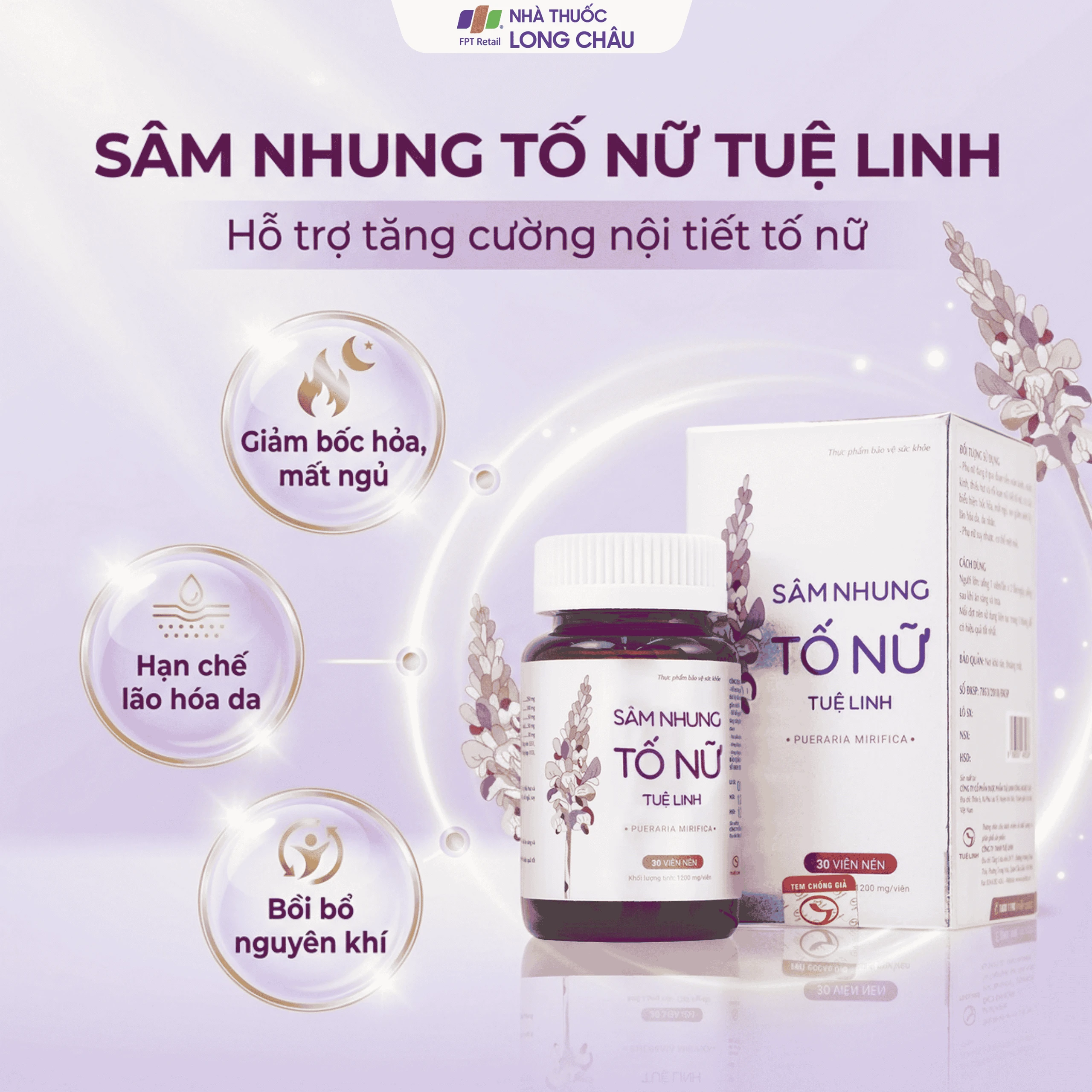 Viên hỗ trợ tăng cường nội tiết tố nữ Sâm Nhung Tố Nữ Tuệ Linh (30 viên) 3