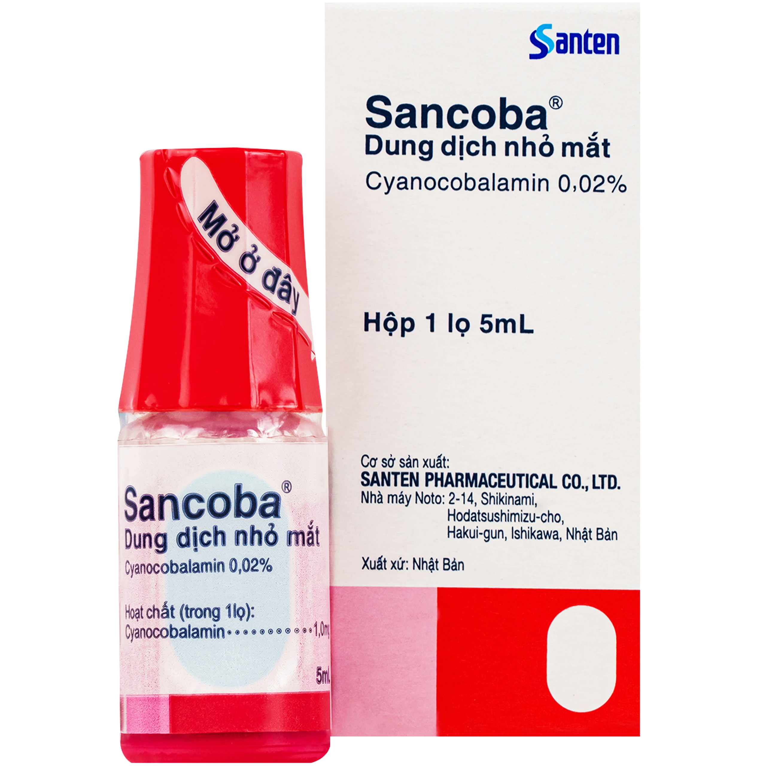 Thuốc nhỏ mắt Sancoba Santen cải thiện sự dao động về điều tiết trong chứng mỏi mắt (5ml) 1