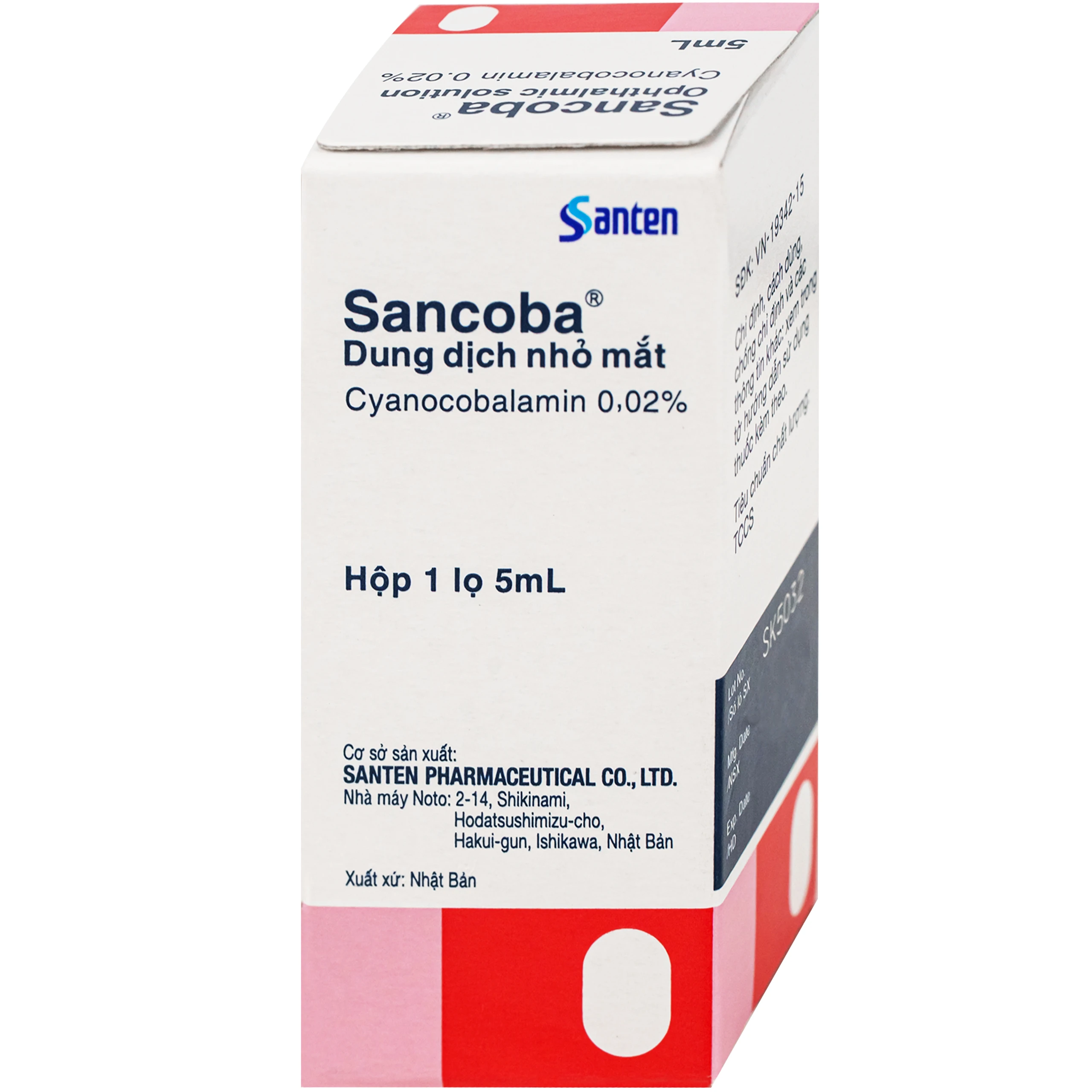 Thuốc nhỏ mắt Sancoba Santen cải thiện sự dao động về điều tiết trong chứng mỏi mắt (5ml) 2
