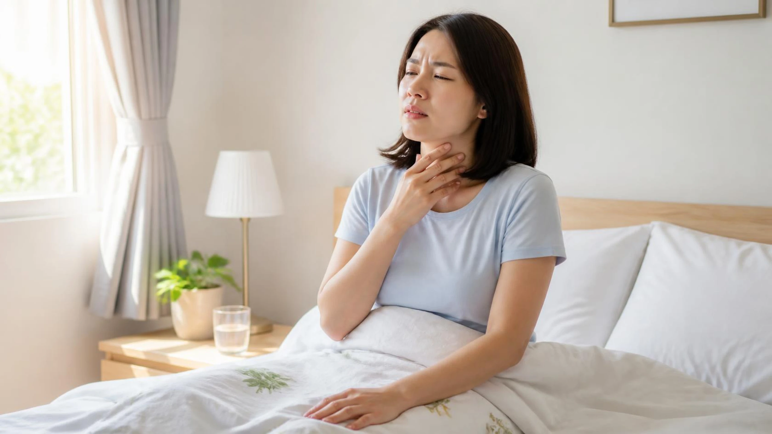 Sáng ngủ dậy hay có đờm ở cổ có bình thường không?