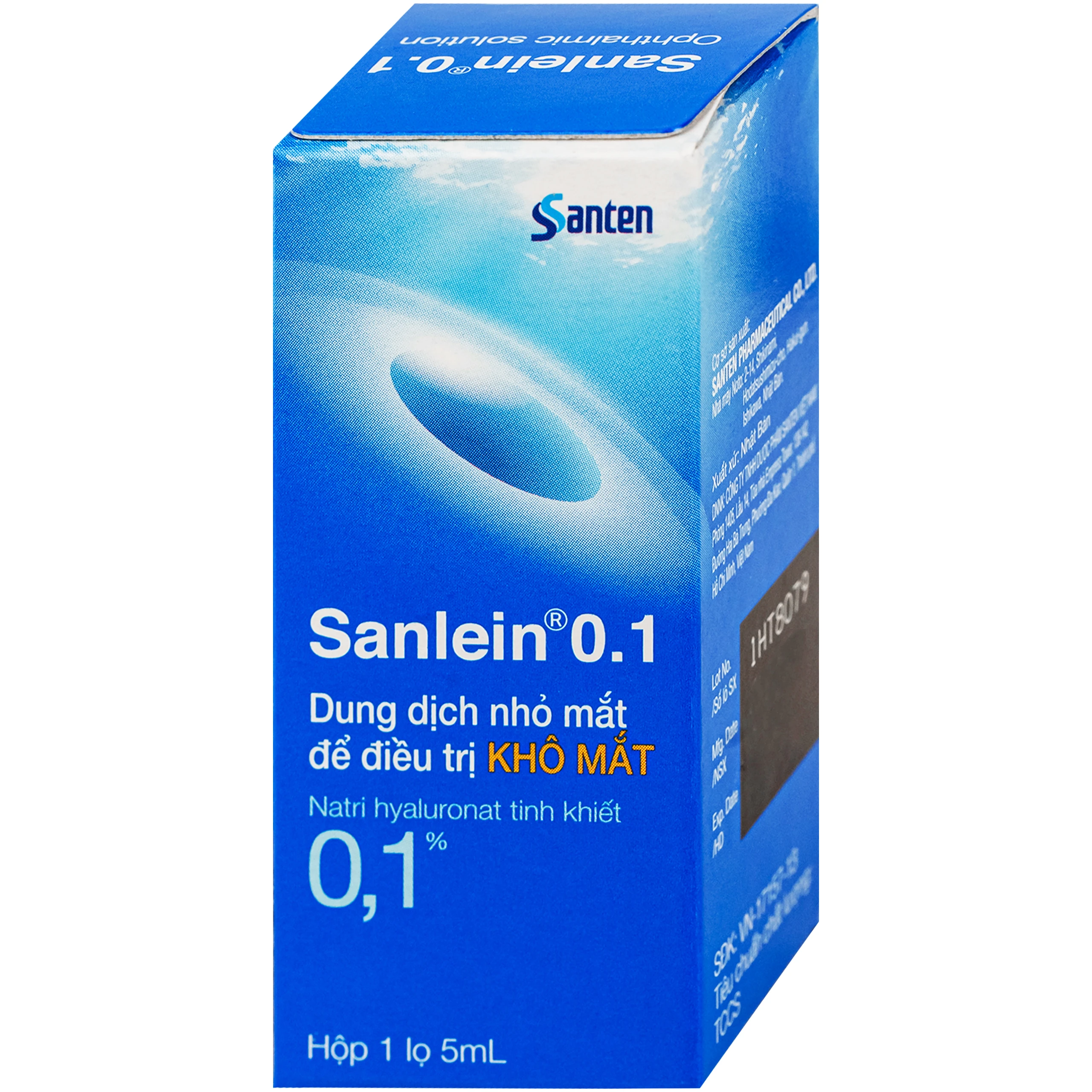 Thuốc nhỏ mắt Sanlein 0.1% Santen hỗ trợ điều trị rối loạn biểu mô kết giác mạc (5ml) 2
