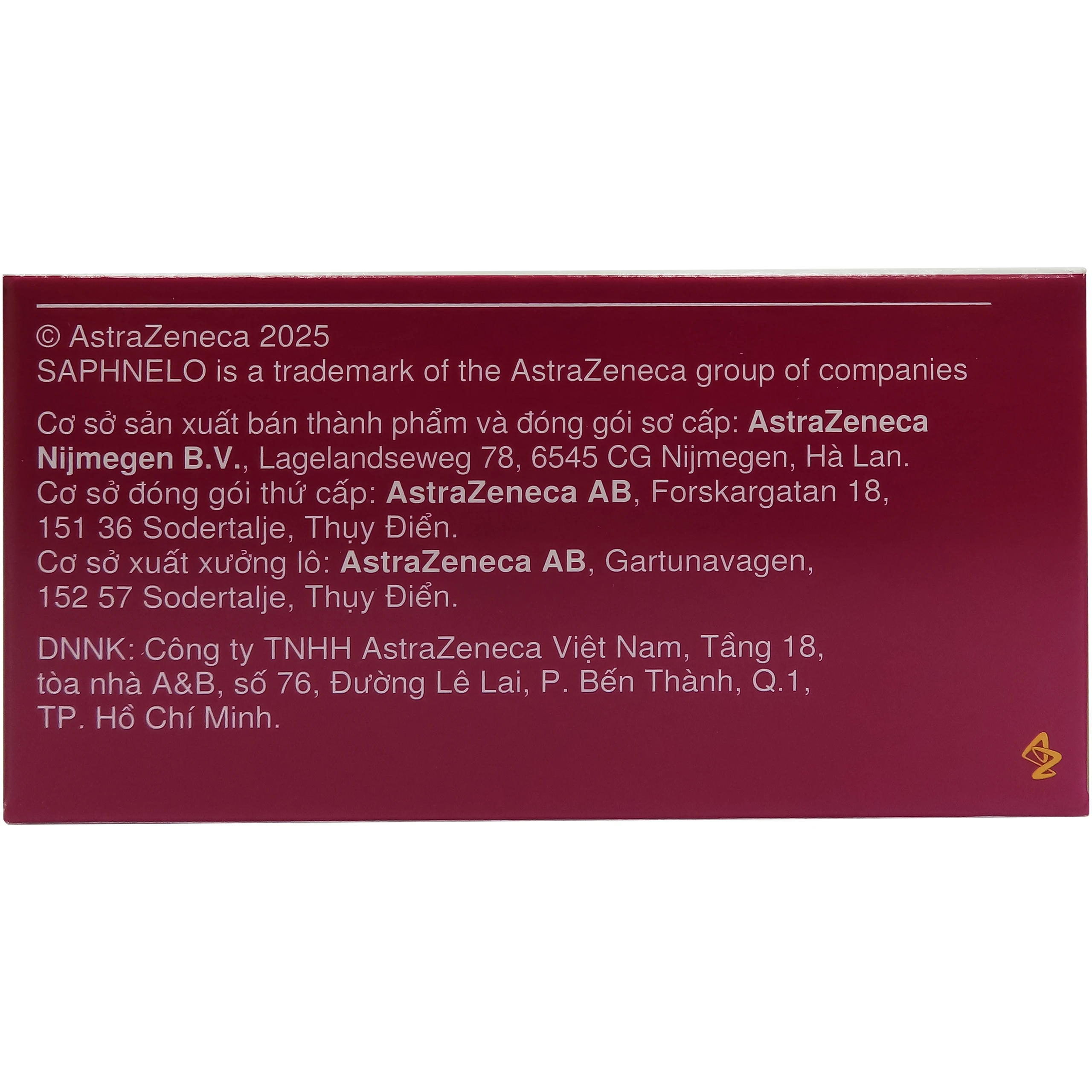 Dung dịch tiêm truyền Saphnelo 300mg Astrazeneca được chỉ định để điều trị lupus ban đỏ hệ thống (2ml)