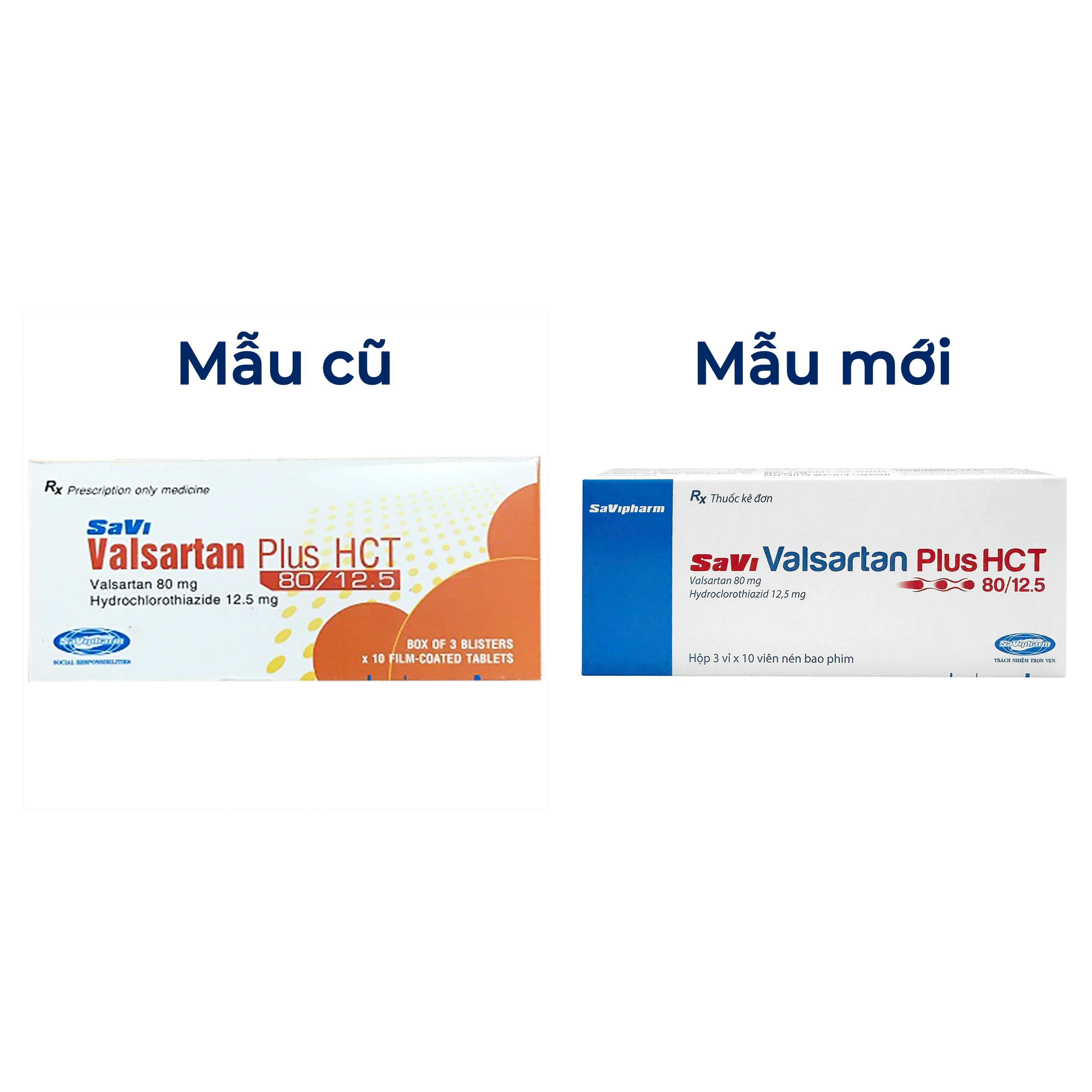 Thuốc Savi Valsartan Plus HCT 80/12.5 điều trị tăng huyết áp (3 vỉ x 10 viên) 2