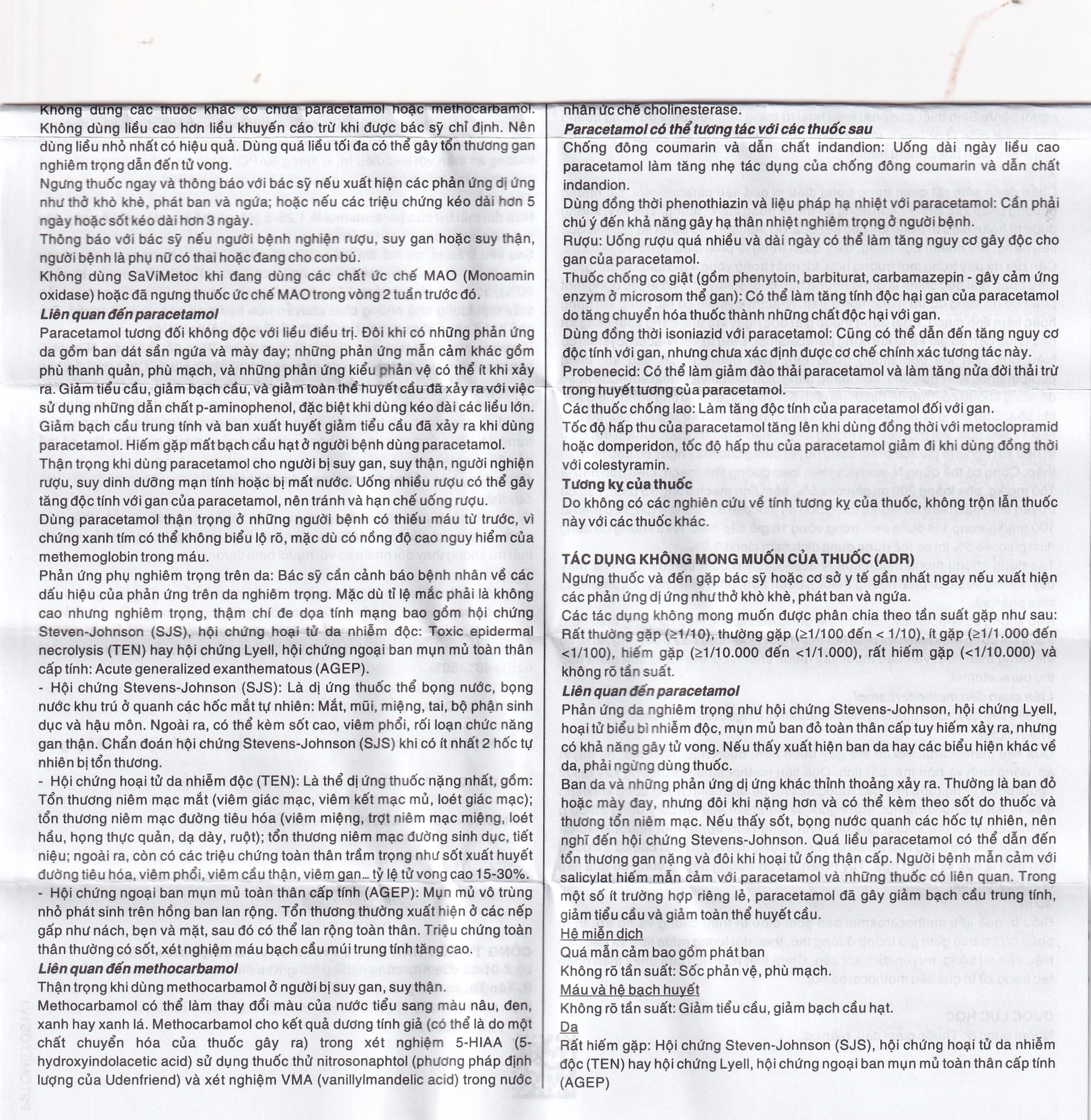 Thuốc SaViMetoc giảm đau do co thắt cơ (3 vỉ x 10 viên)