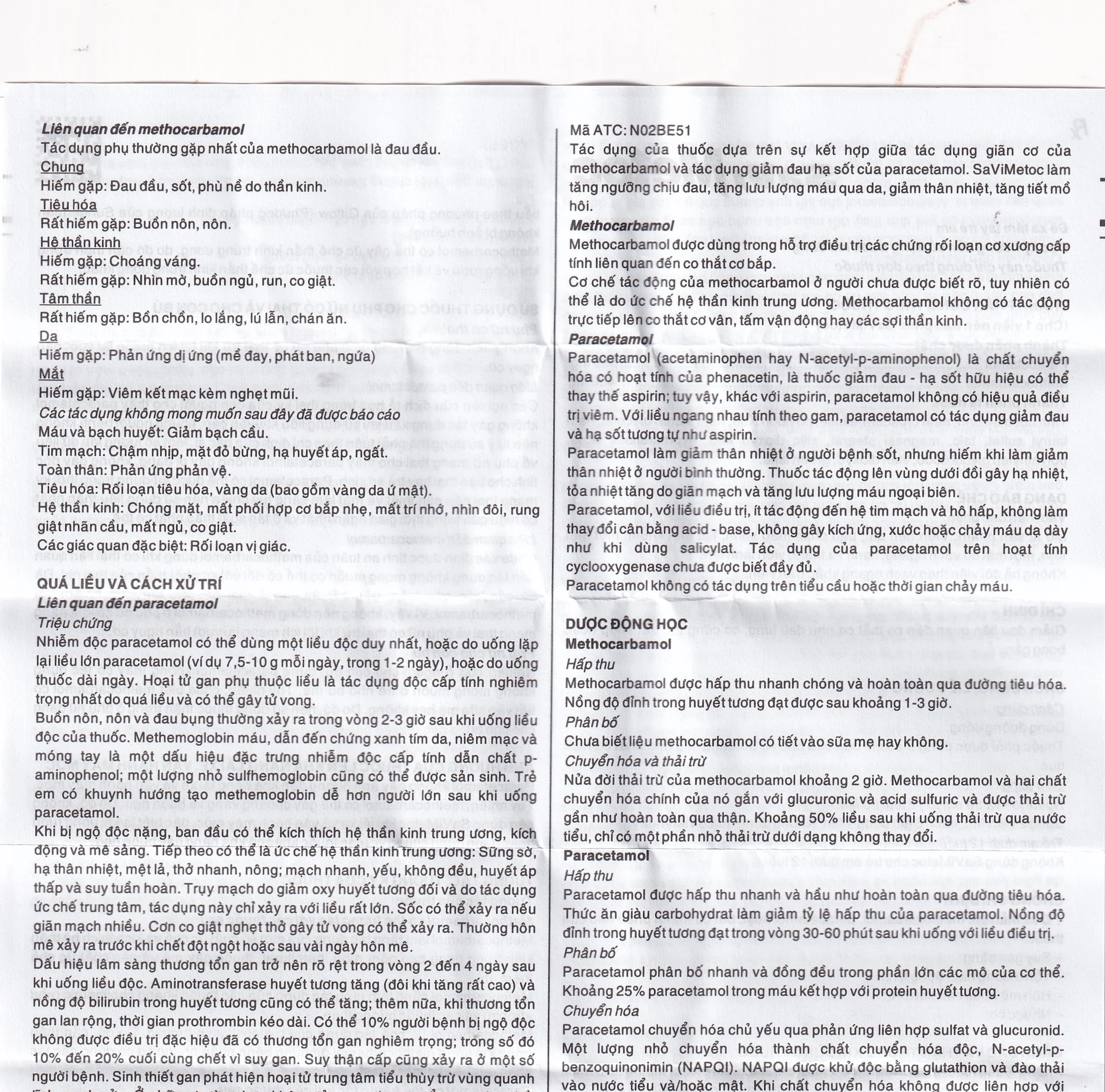 Thuốc SaViMetoc giảm đau do co thắt cơ (3 vỉ x 10 viên)