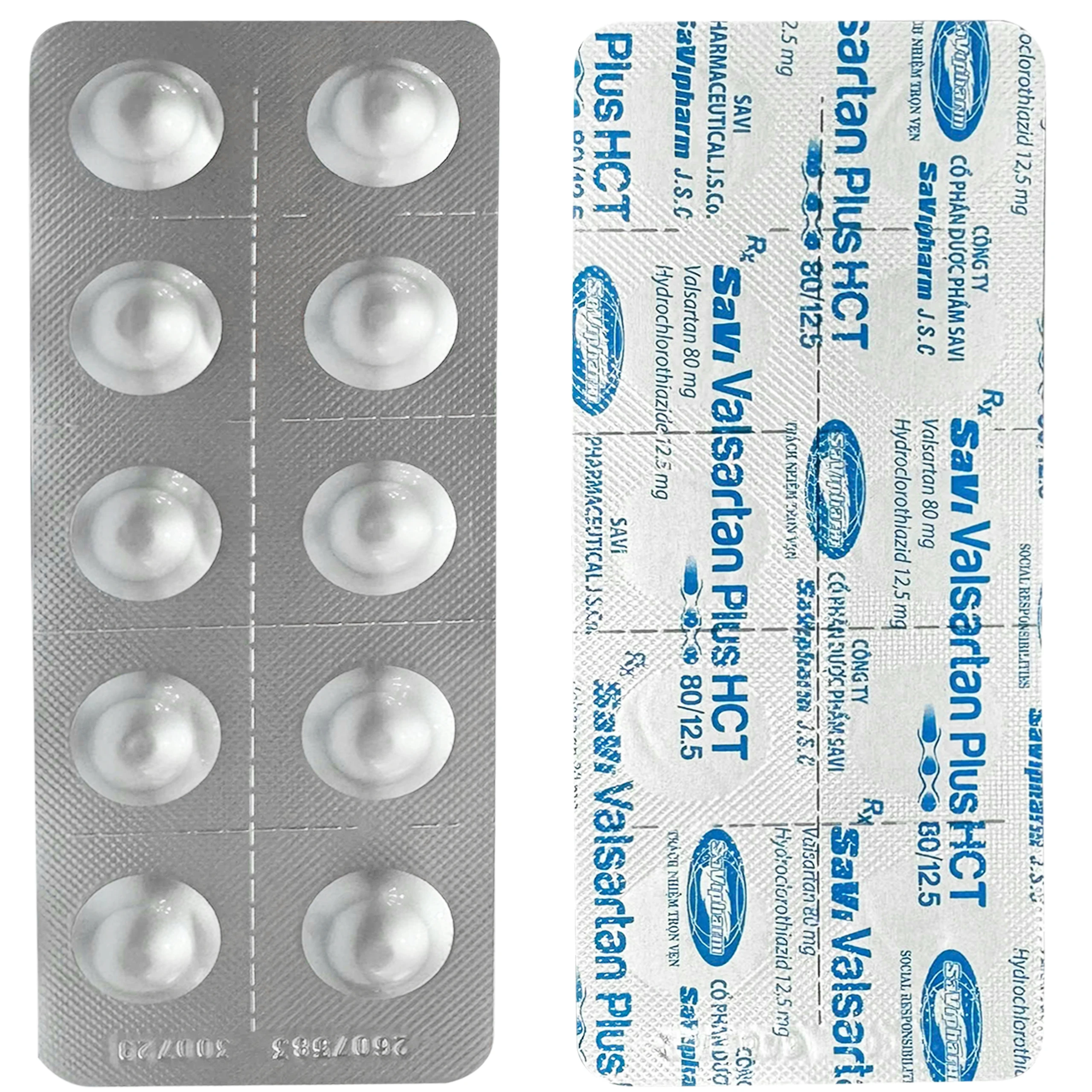 Thuốc Savi Valsartan Plus HCT 80/12.5 điều trị tăng huyết áp (3 vỉ x 10 viên) 6
