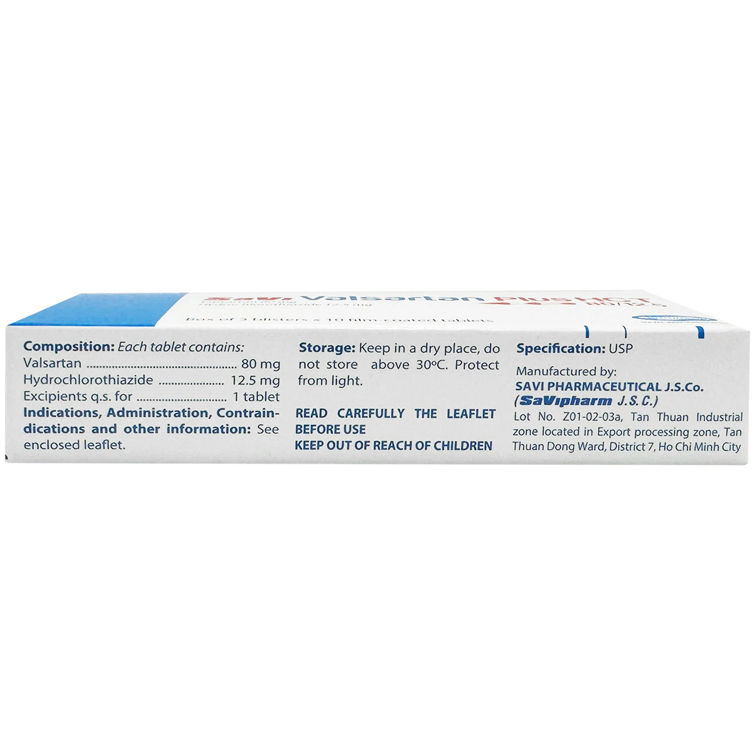 Thuốc Savi Valsartan Plus HCT 80/12.5 điều trị tăng huyết áp (3 vỉ x 10 viên) 4