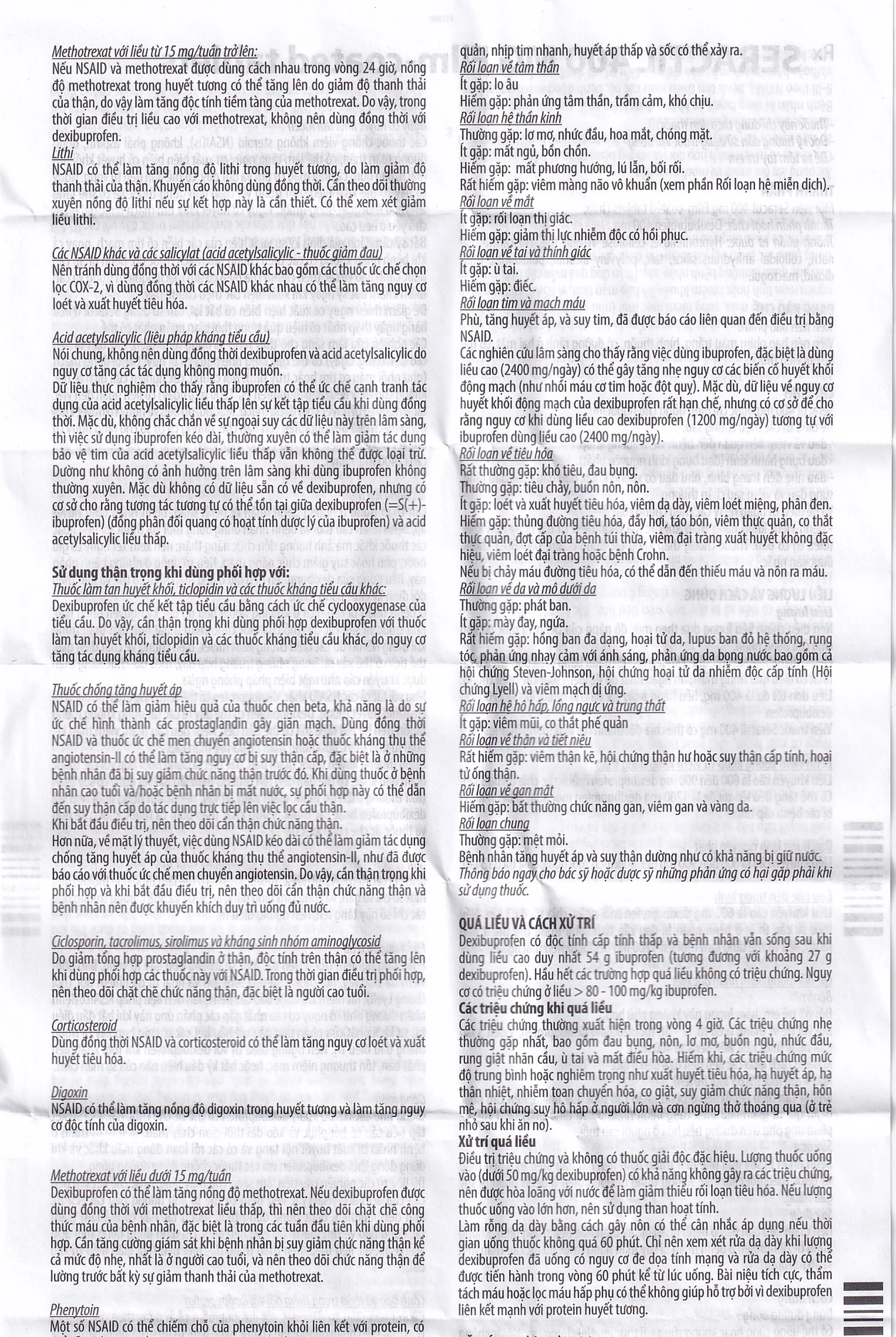 Thuốc Seractil 400mg điều trị viêm xương khớp , đau bụng hành kinh (3 vỉ x 10 viên)