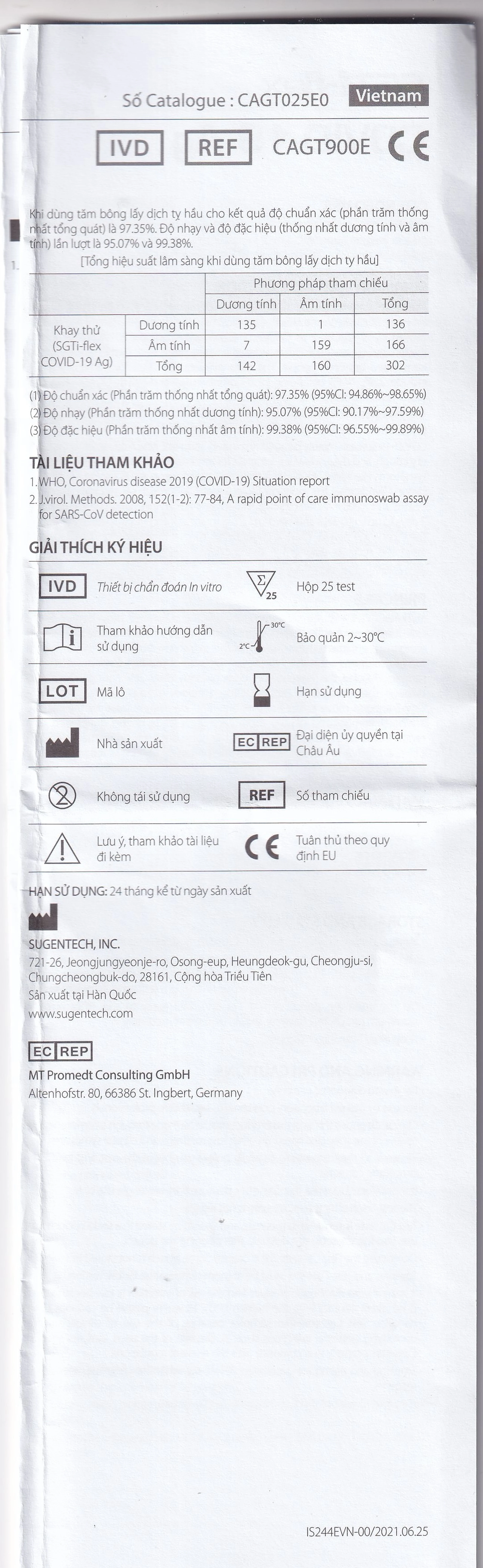 Kit test Covid Sgti-flex - korea khay thử xét nghiệm kháng nguyên Sars Cov-2 (25 kit)