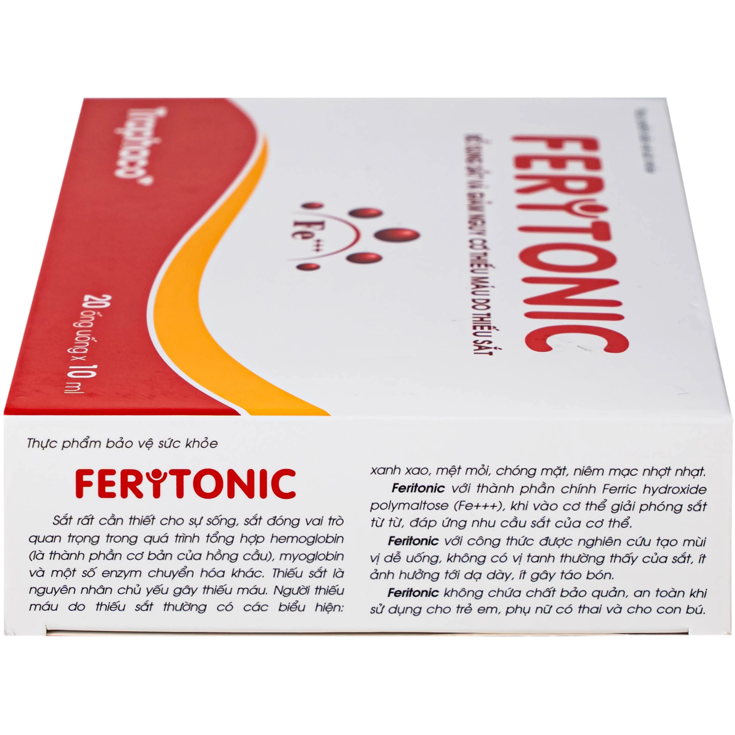 Siro bổ sung sắt Feritonic 40mg Traphaco (2 vỉ x 10 ống)