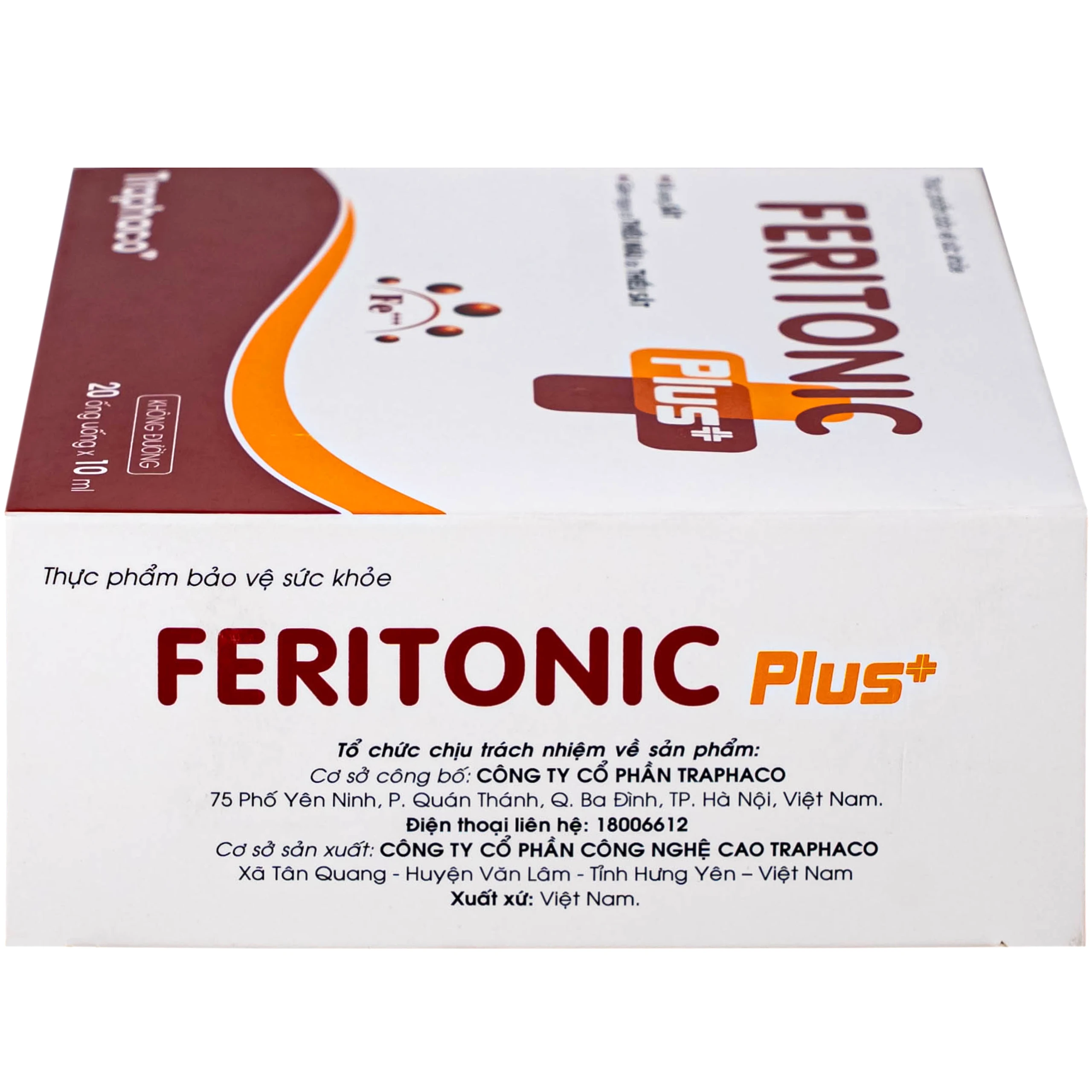 Siro bổ sung sắt Feritonic Plus+ Traphaco (4 vỉ x 5 ống)