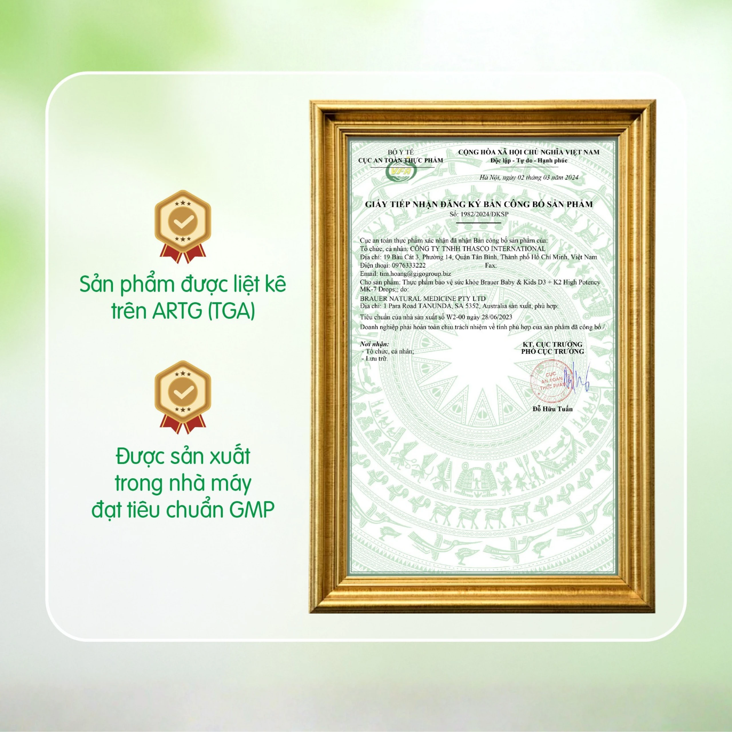 Siro giúp xương răng chắc khỏe, bổ sung vitamin D3 + K2 Brauer Baby & Kids D3 + K2 High Potency MK-7 Drops (10ml)