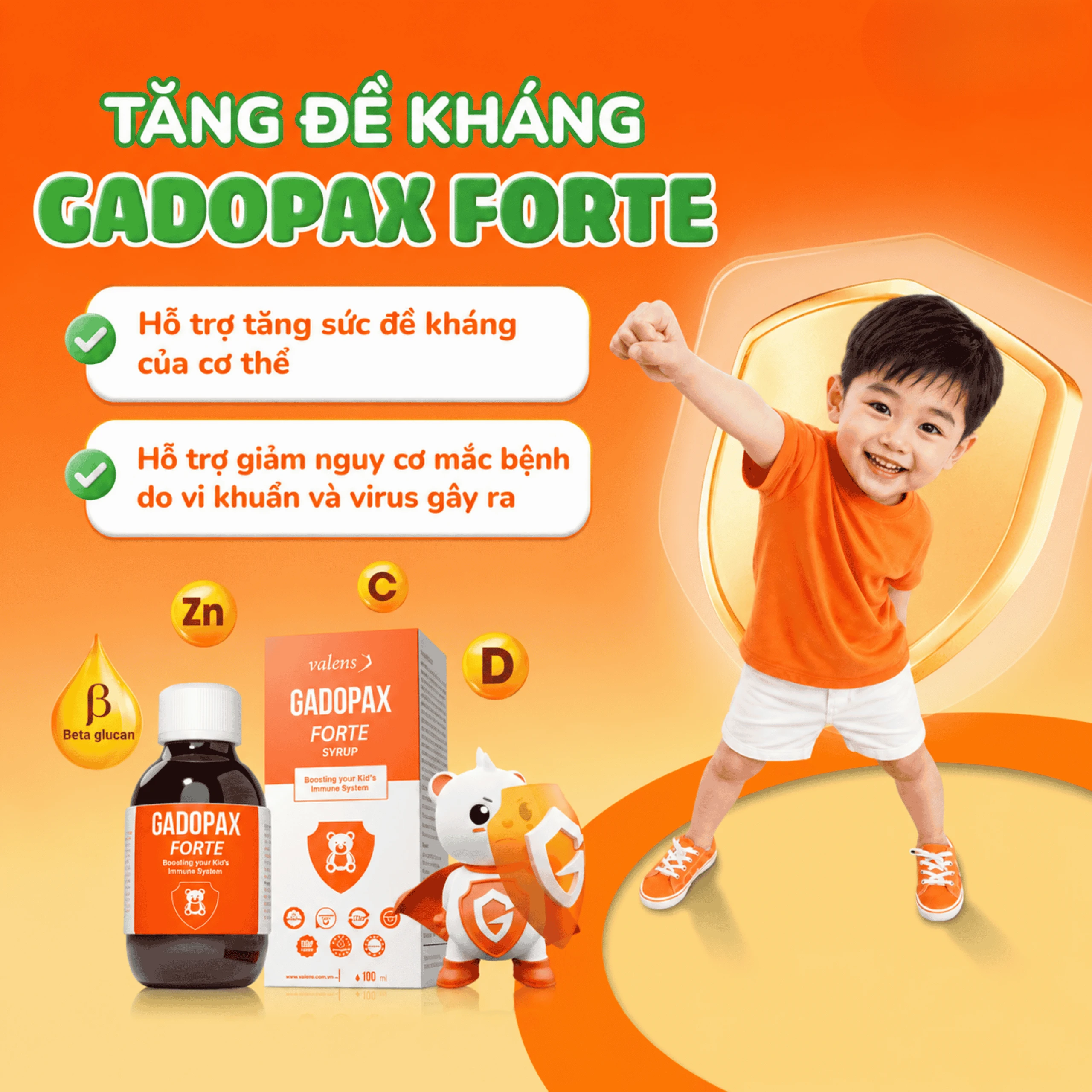 Siro hỗ trợ tăng sức đề kháng Gadopax Forte Valens (100ml) 3
