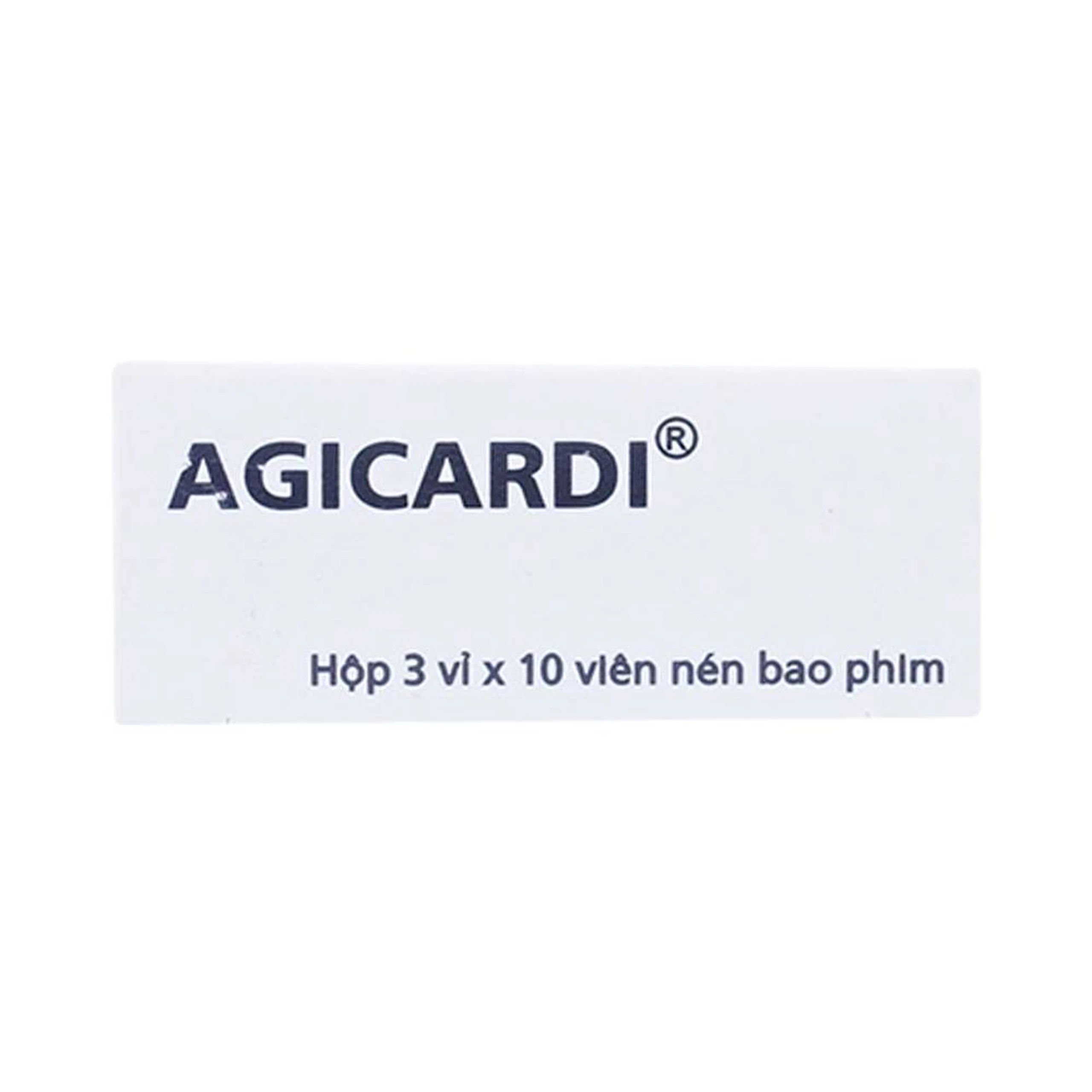 Thuốc Agicardi 5mg Agimexpharm điều trị tăng huyết áp, đau thắt ngực (3 vỉ x 10 viên)