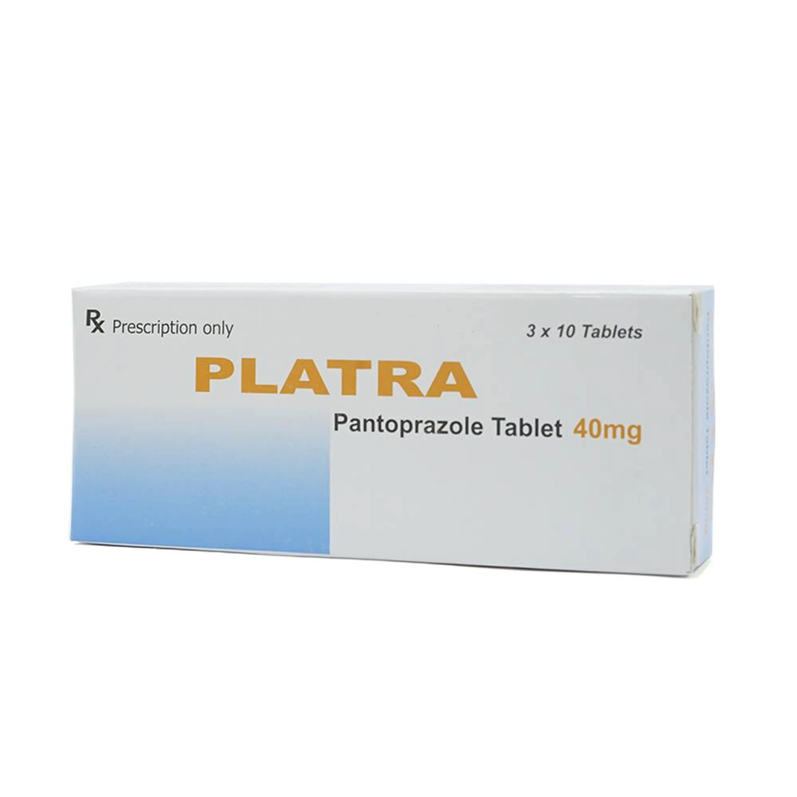 Viên nén Platra 40mg Acme Formulation điều trị bệnh trào ngược dạ dày thực quản (3 vỉ x 10 viên)